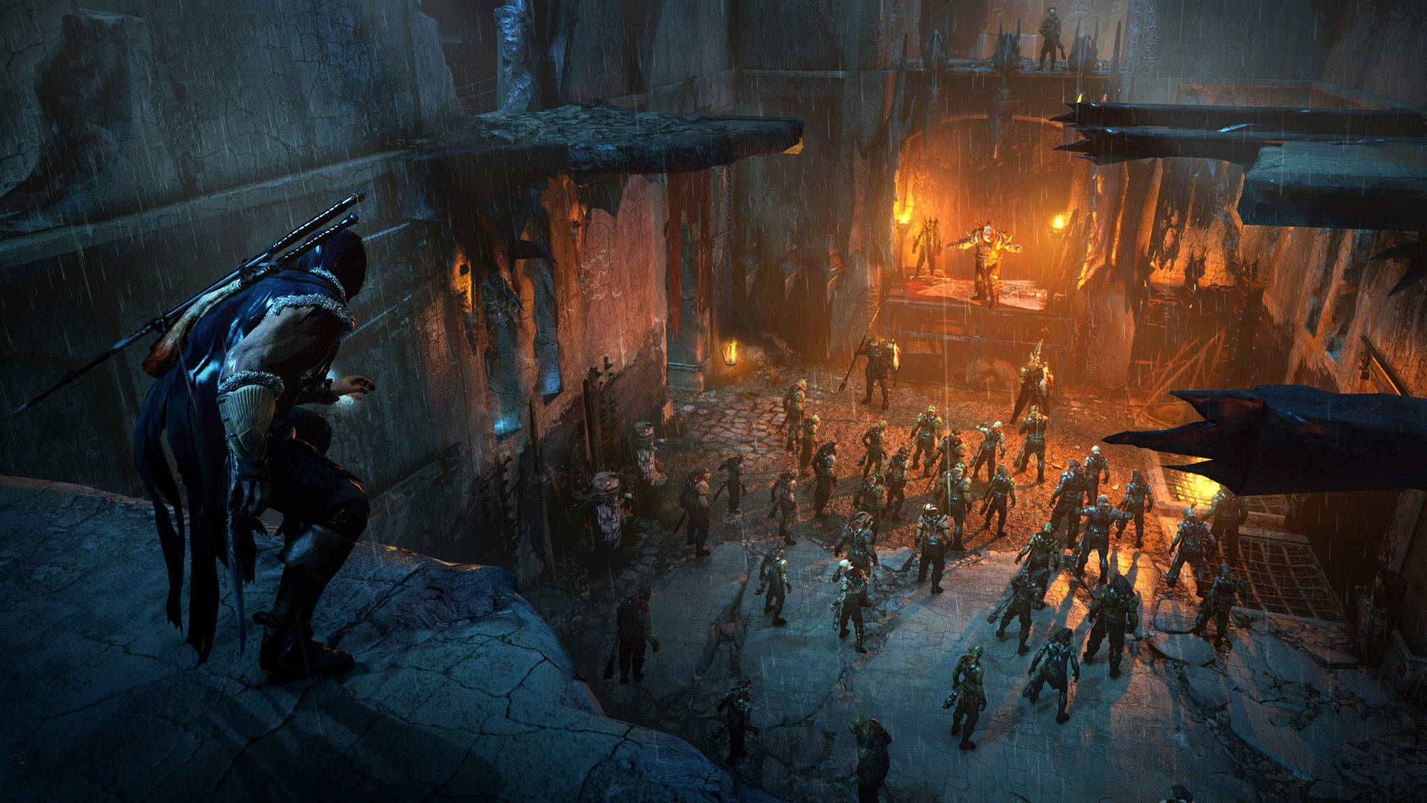 Shadow of Mordor, epic battle scene, lone warrior, Full HD Desktop Wallpaper