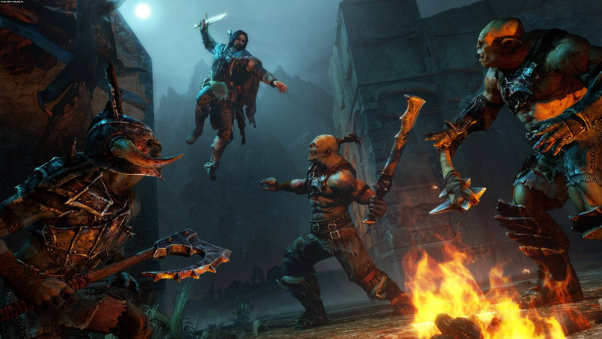 Shadow Of Mordor 4K, warrior, grotesque orcs, Full HD Desktop Wallpaper