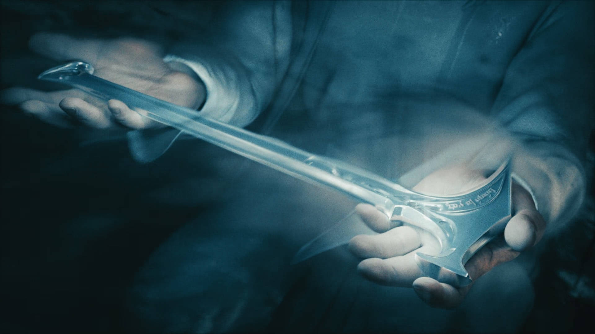 Shadow Of Mordor, Warrior's Blade, glowing translucent sword, Full HD Desktop Wallpaper
