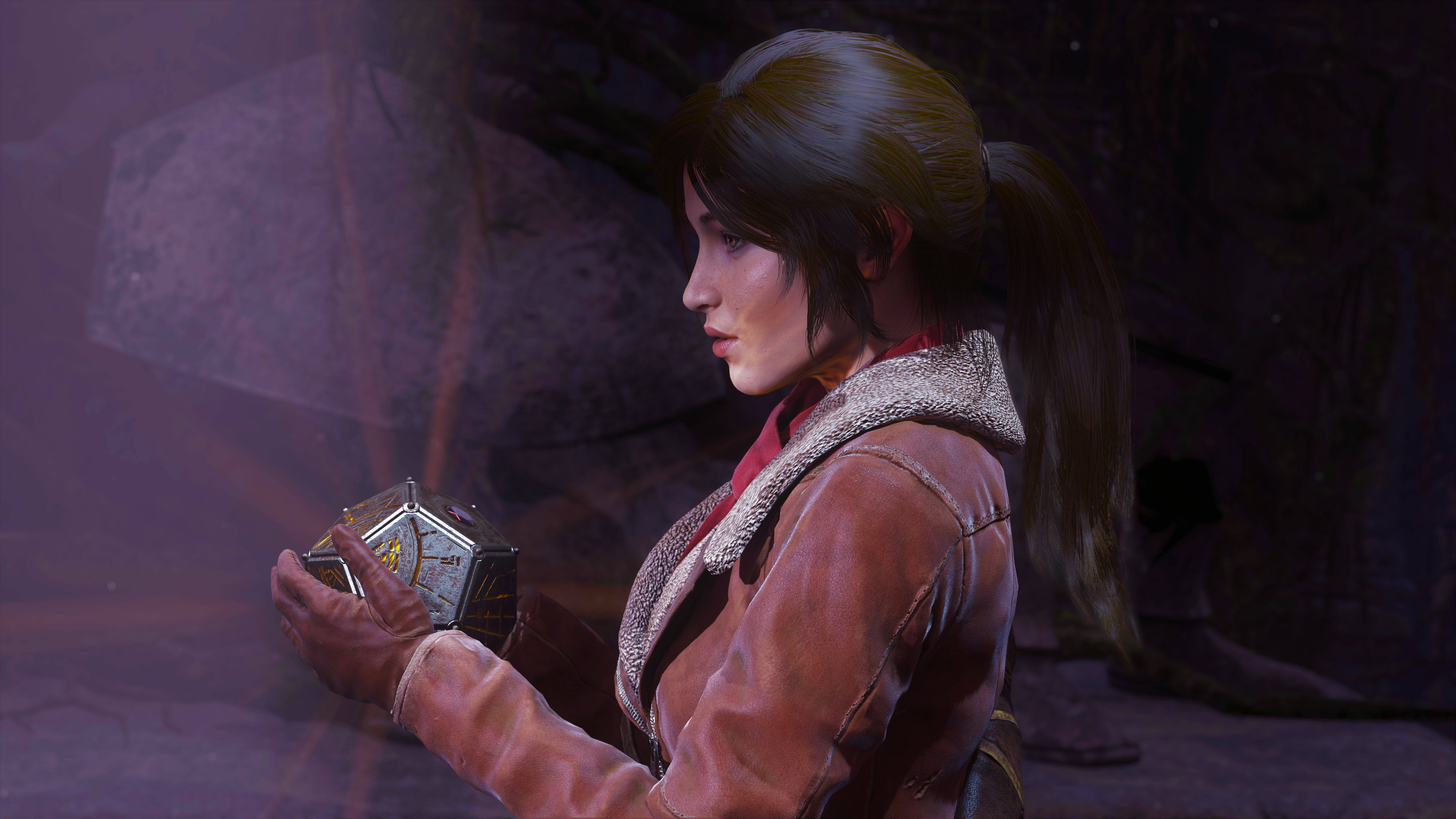 Shadow Of The Tomb Raider, artifact, brown leather jacket, 8K Desktop Wallpaper