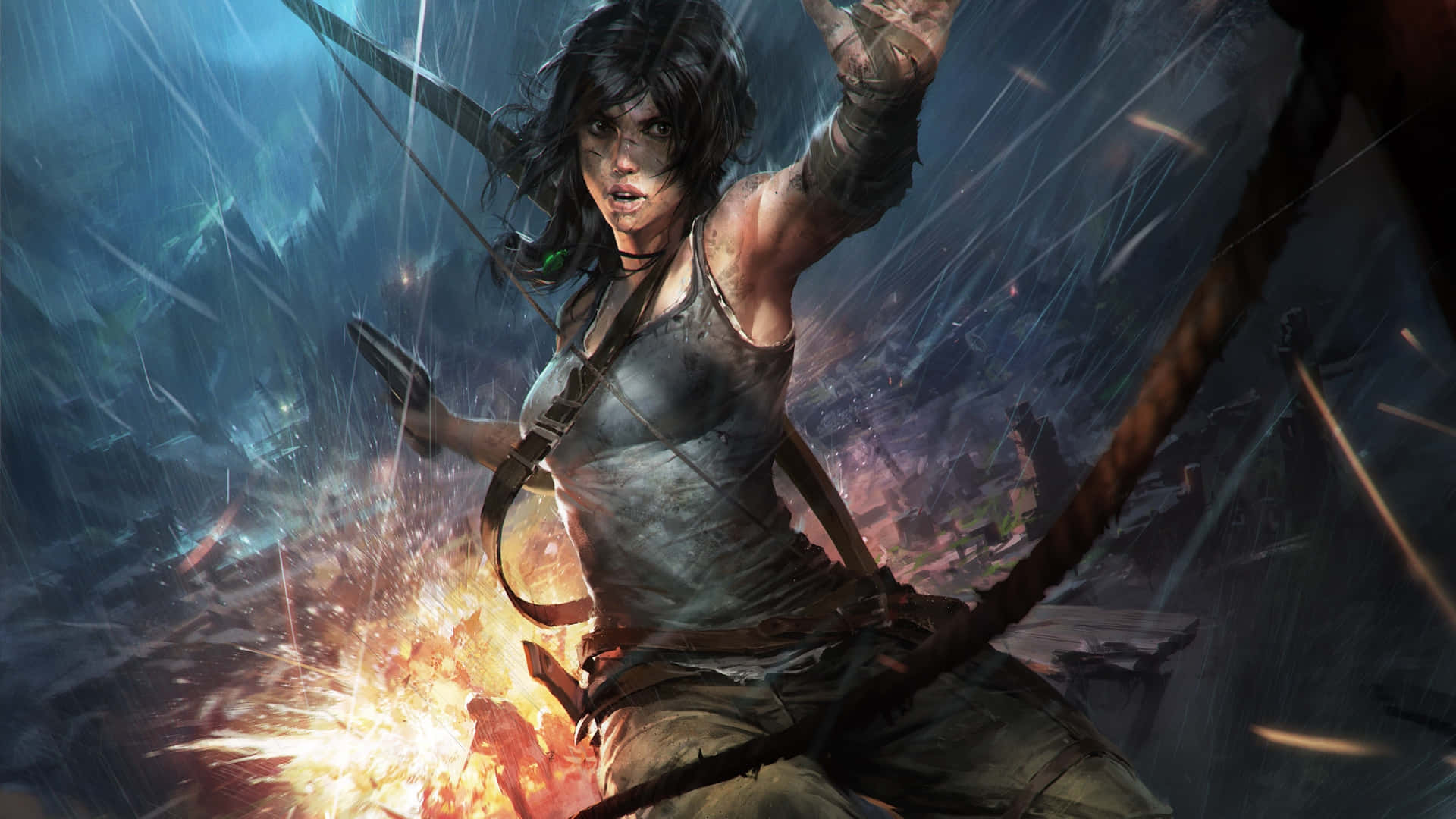 Shadow Of The Tomb Raider HD, Tomb Raider, grappling hook, Full HD Desktop Wallpaper