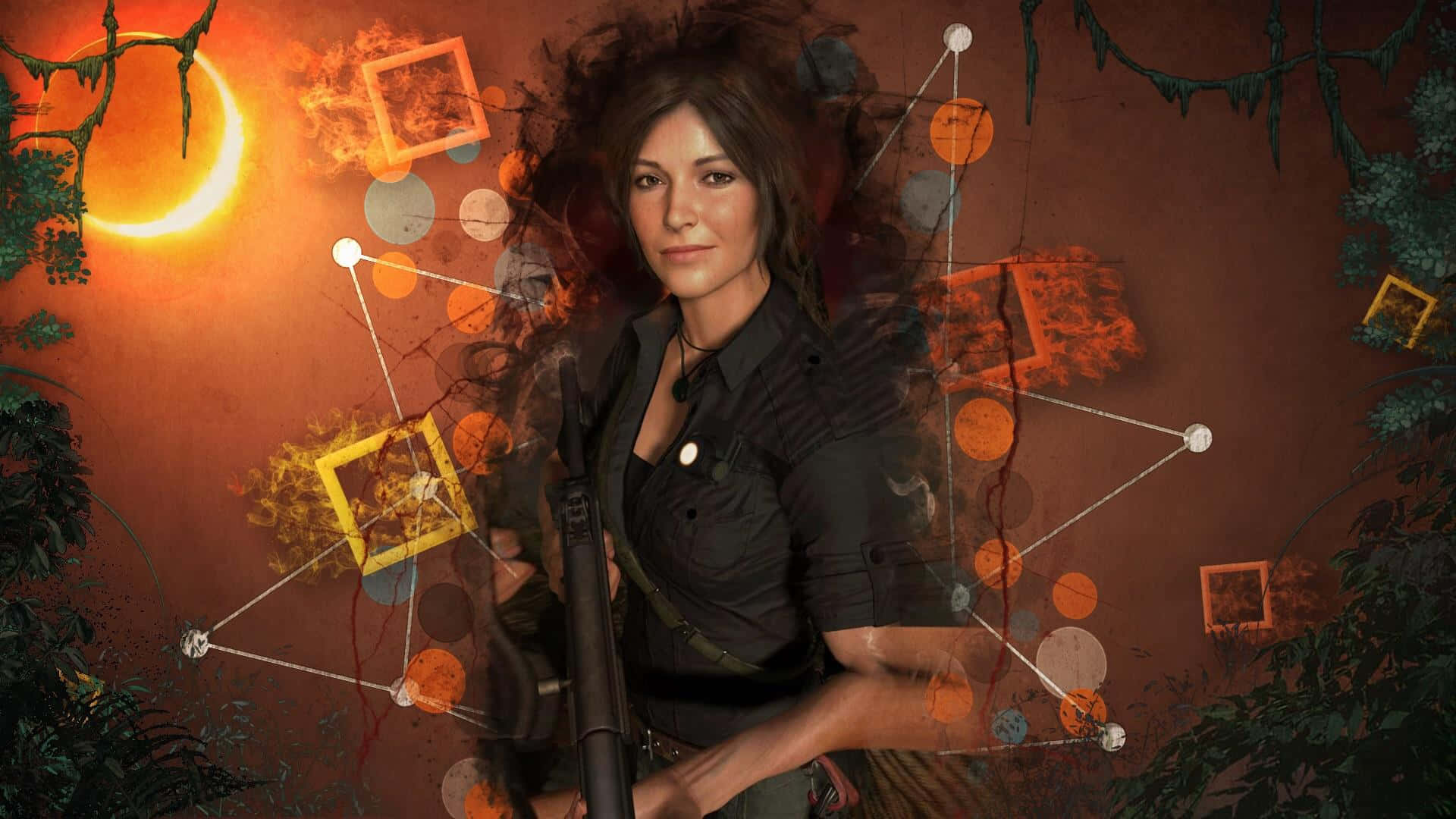 Shadow of the Tomb Raider, jungle, sunset, Full HD Desktop Wallpaper