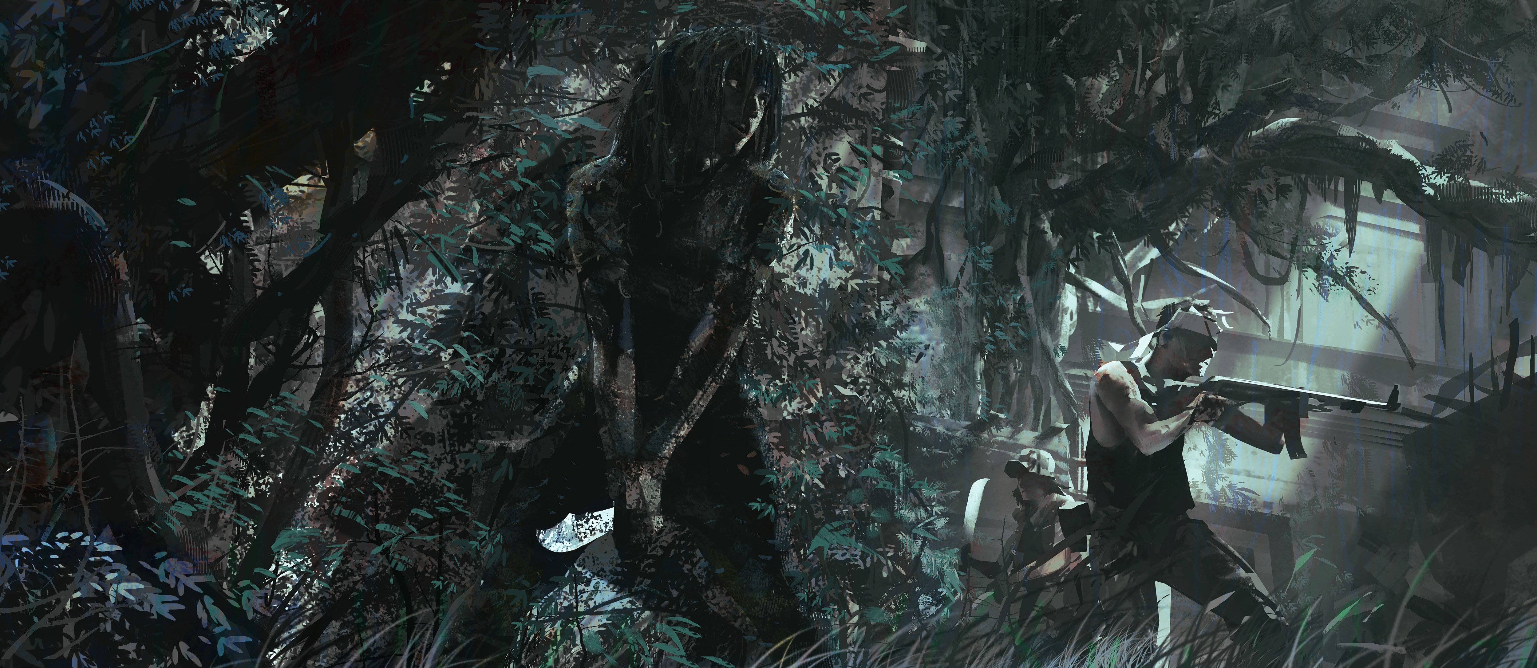 Shadow Of The Tomb Raider, sinister enemies, lone soldier, 4K Desktop Wallpaper