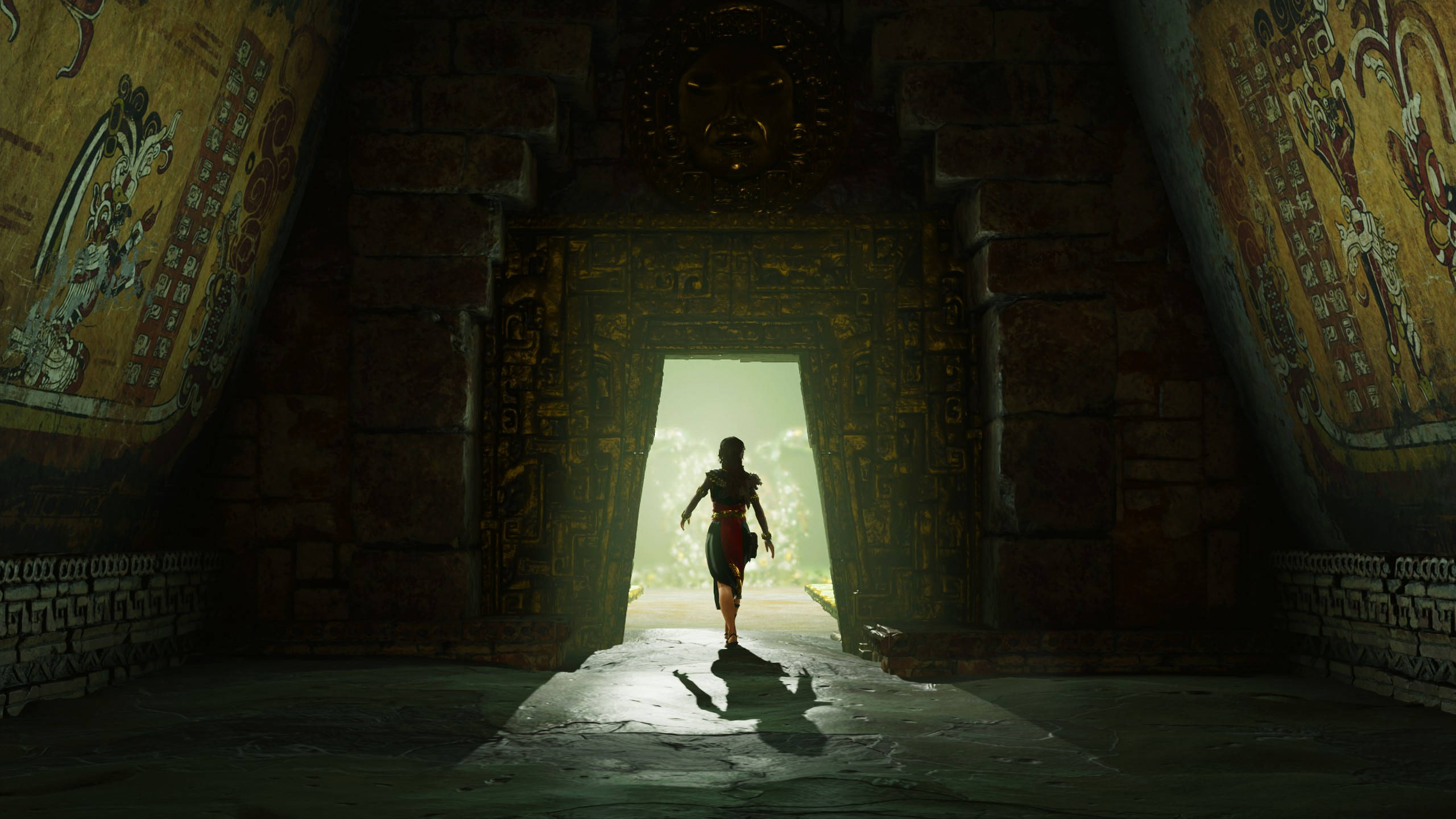 Shadow Of The Tomb Raider, temple entrance, ancient stone temple, 2K Desktop Wallpaper