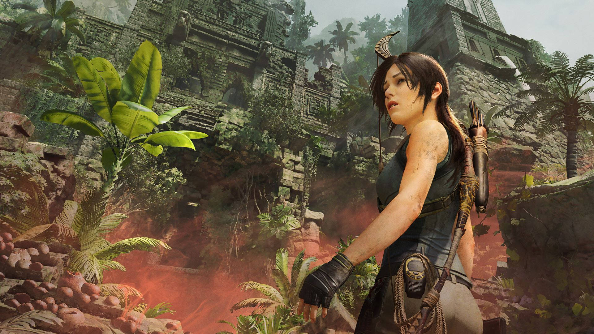 Shadow Of The Tomb Raider, ancient temple, jungle ruins, Full HD Desktop Wallpaper