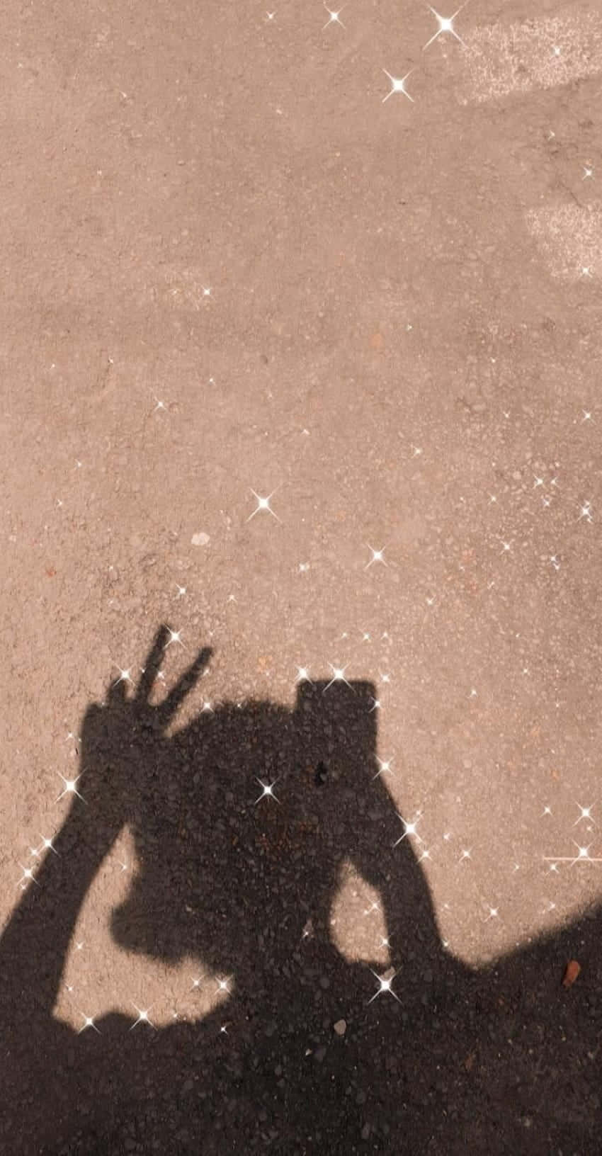 sparkly shadow pfp, peace sign, sandy ground, HD Phone Wallpaper