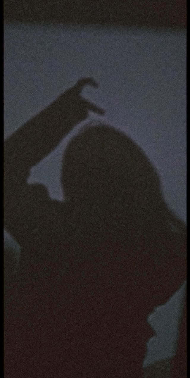 girl, love sign, shadow, SD Phone Wallpaper