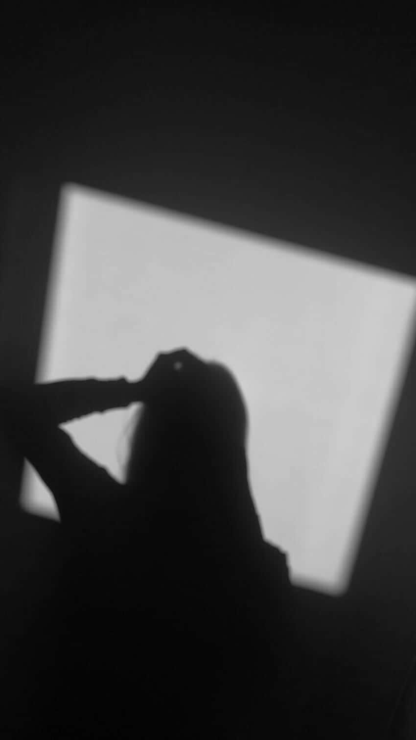 girl, shadow pfp, silhouette, HD Phone Wallpaper