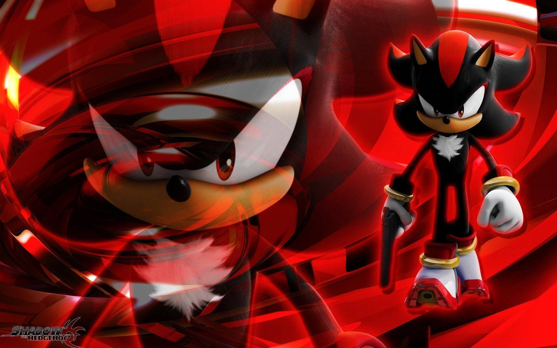 Shadow The Hedgehog, red vortex, motion blur, Full HD Desktop Wallpaper