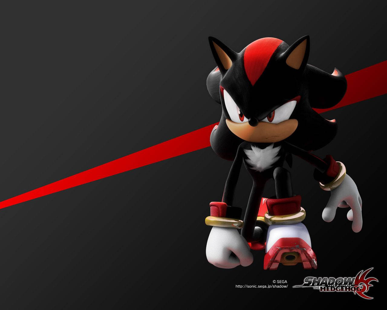 Shadow the Hedgehog, 3D digital artwork, red streak, HD Desktop Wallpaper