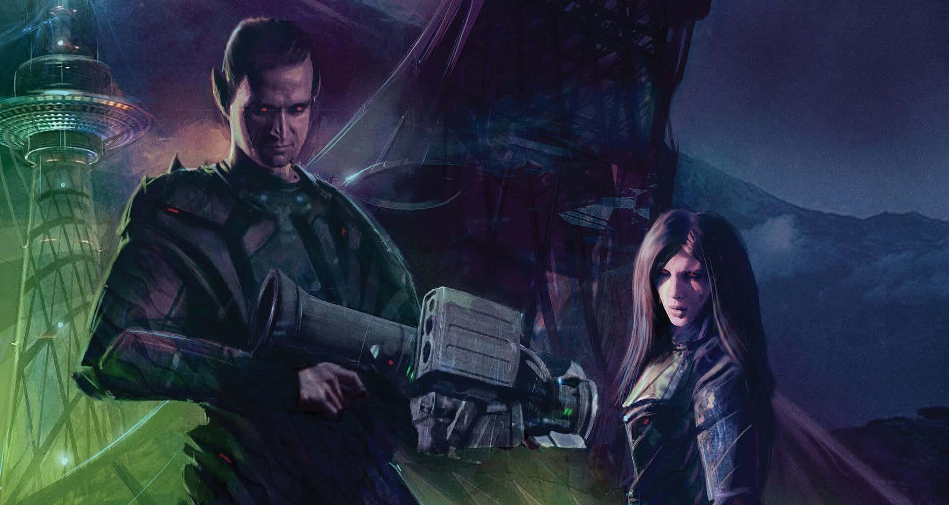 Shadowrun, cyberpunk, fantasy, Full HD Desktop Wallpaper