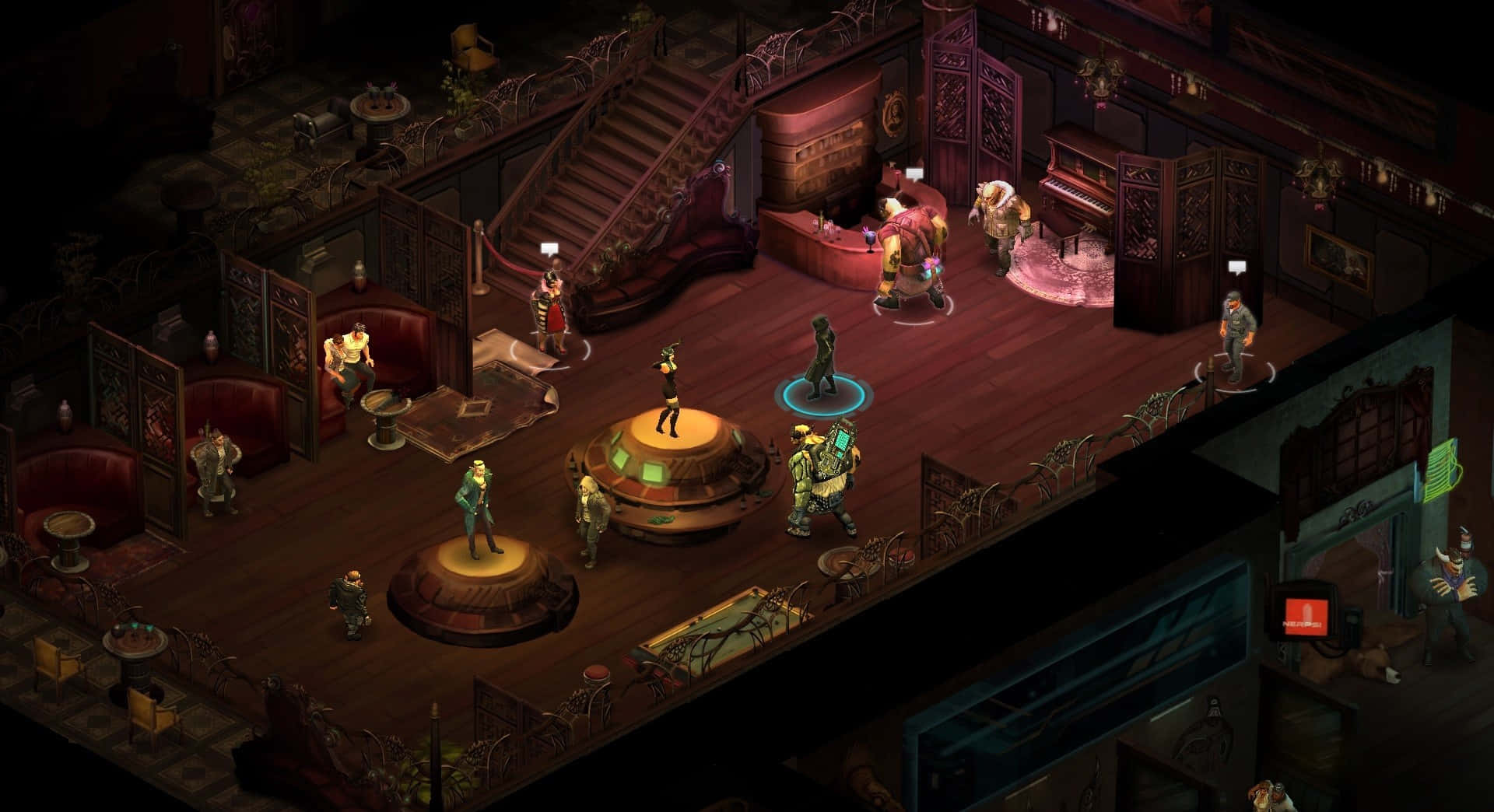 Shadowrun, isometric angle, dimly lit, Full HD Desktop Wallpaper