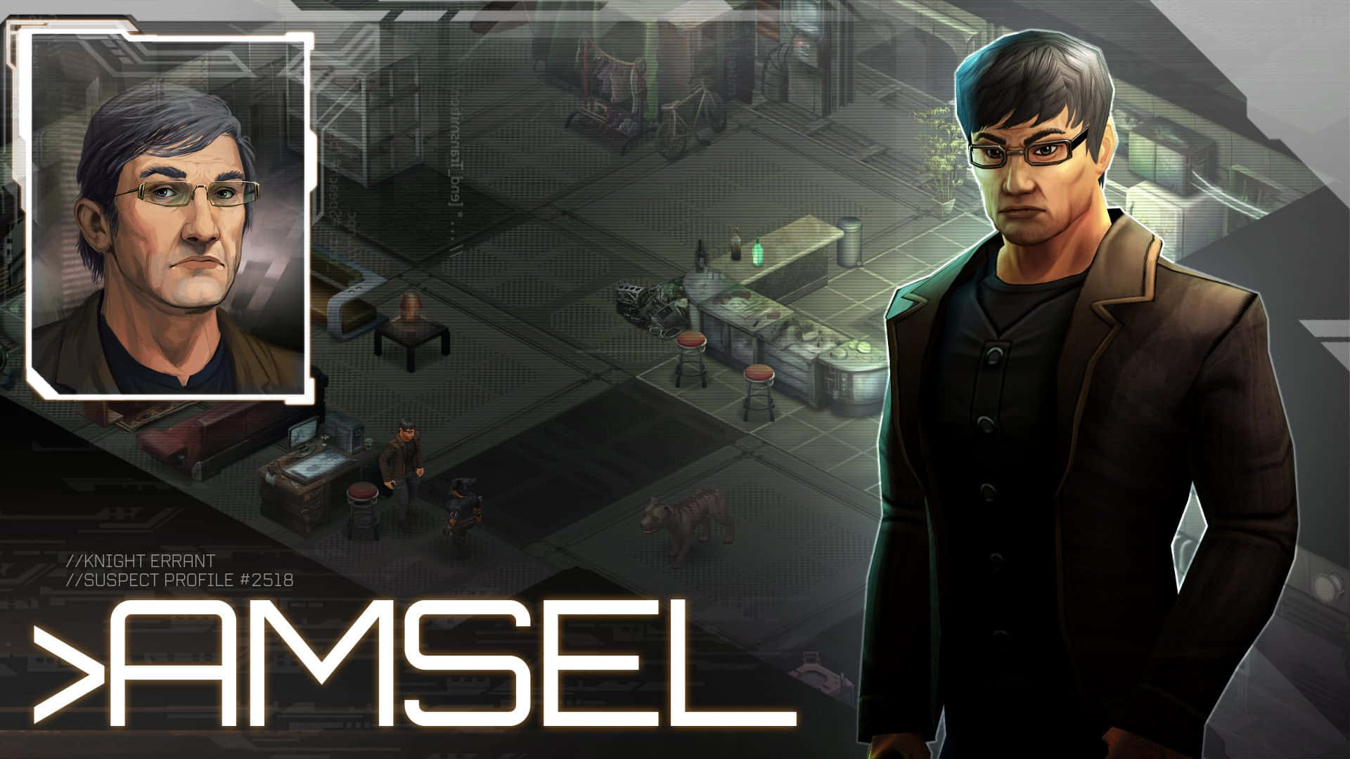 Shadowrun, futuristic bar, neon signs, Full HD Desktop Wallpaper