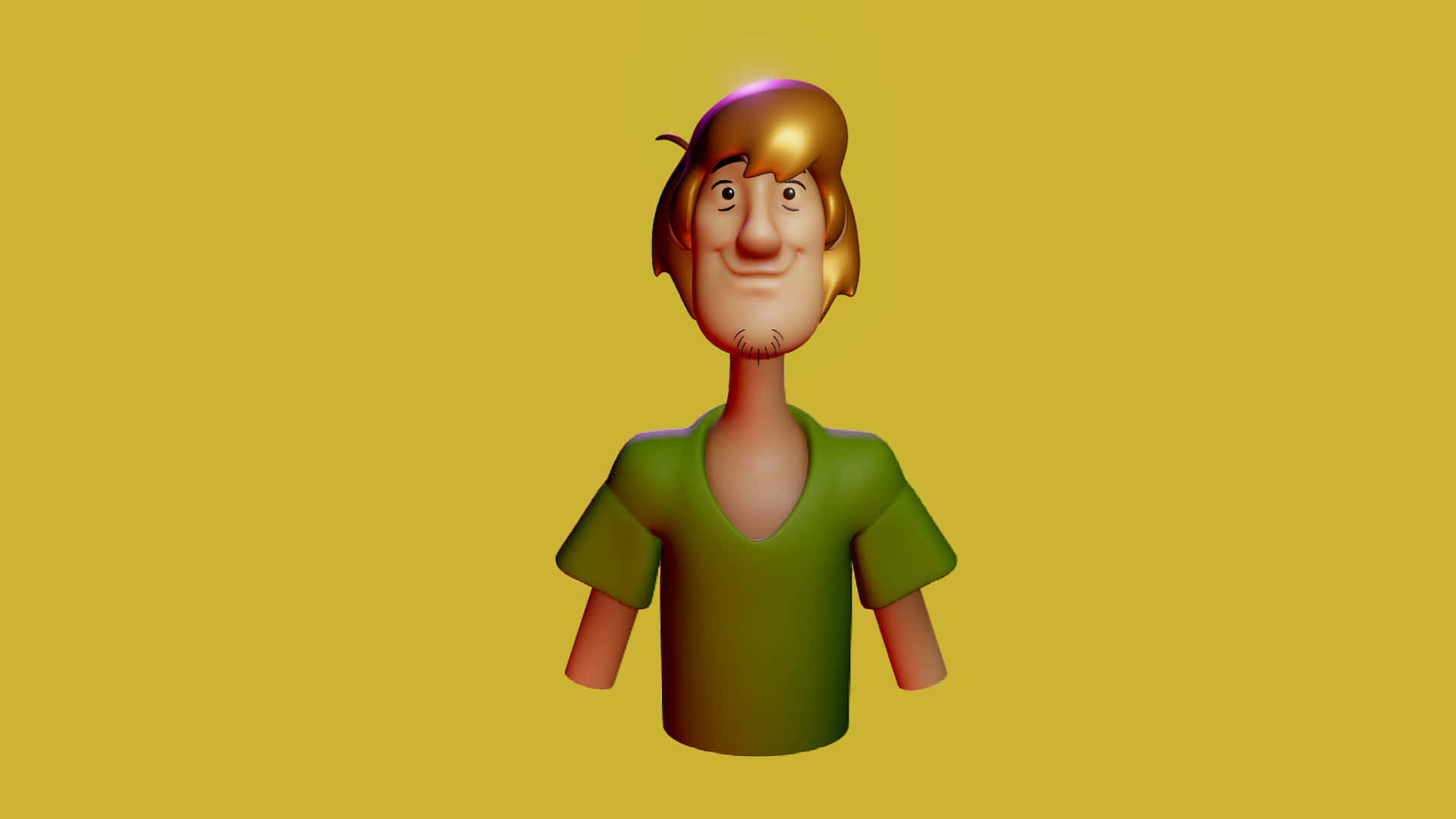 Shaggy Rogers, blonde hair, green shirt, Full HD Desktop Wallpaper