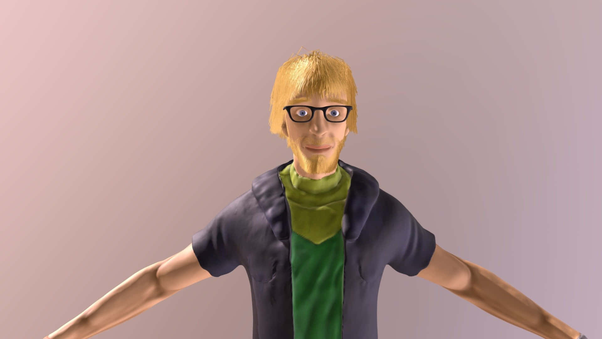 Shaggy Rogers, blonde hair, glasses, Full HD Desktop Wallpaper