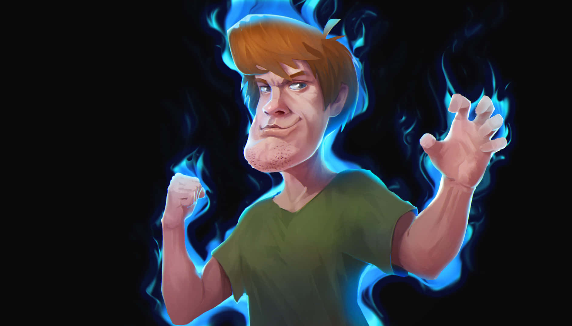Shaggy Rogers, orange hair, green shirt, HD Desktop Wallpaper