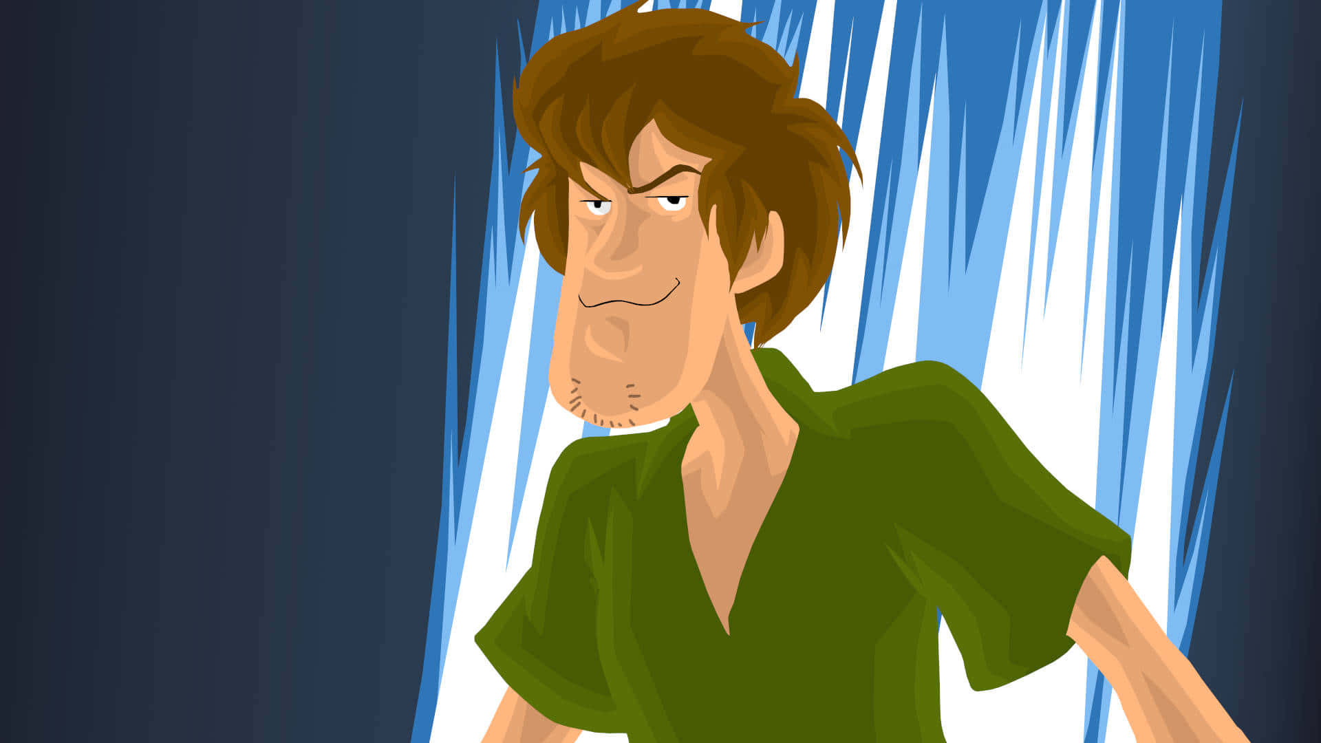 Shaggy Rogers, brown hair, green shirt, Full HD Desktop Wallpaper