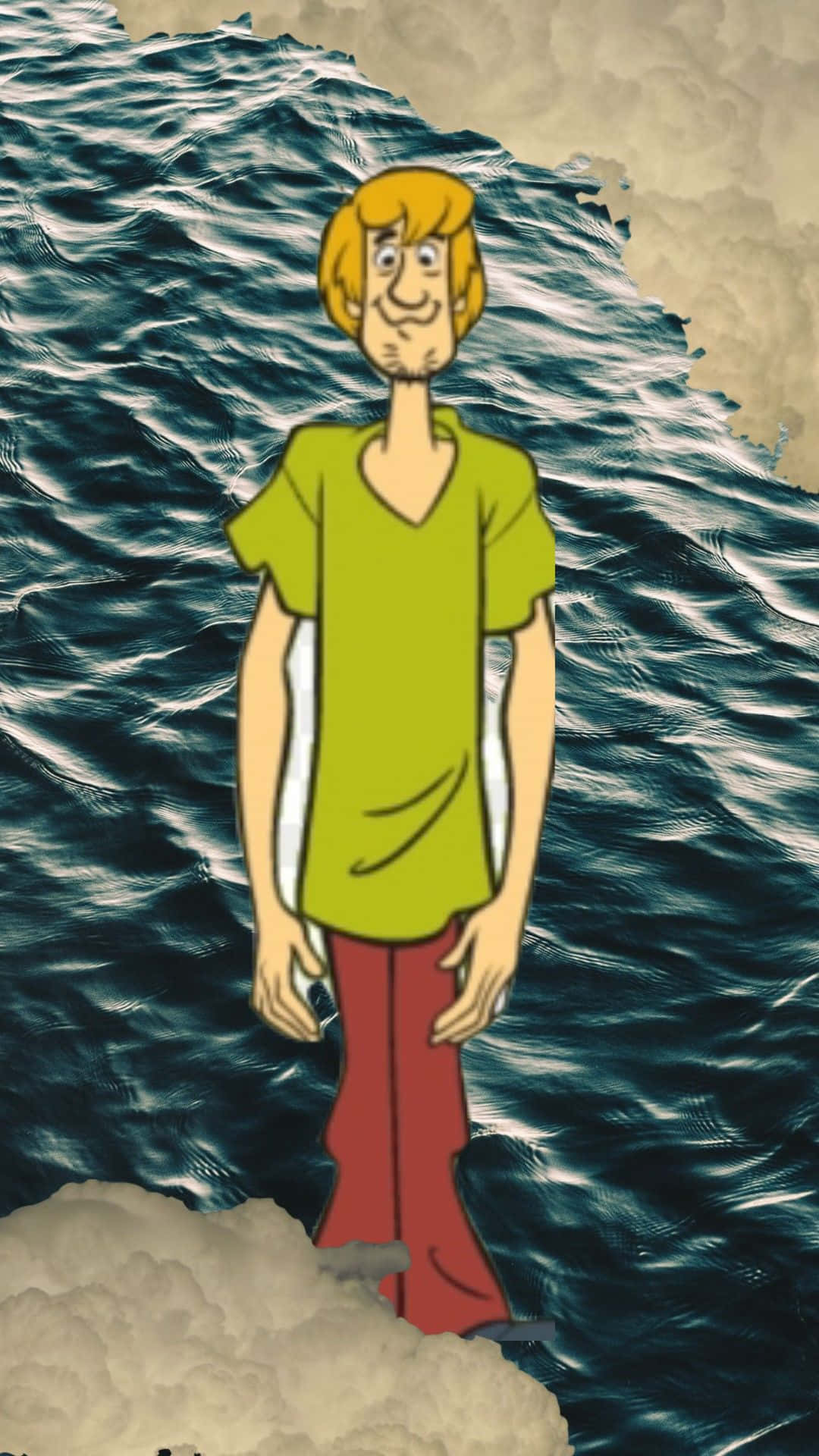 Shaggy Rogers, cartoon character, blonde hair, Full HD Phone Wallpaper