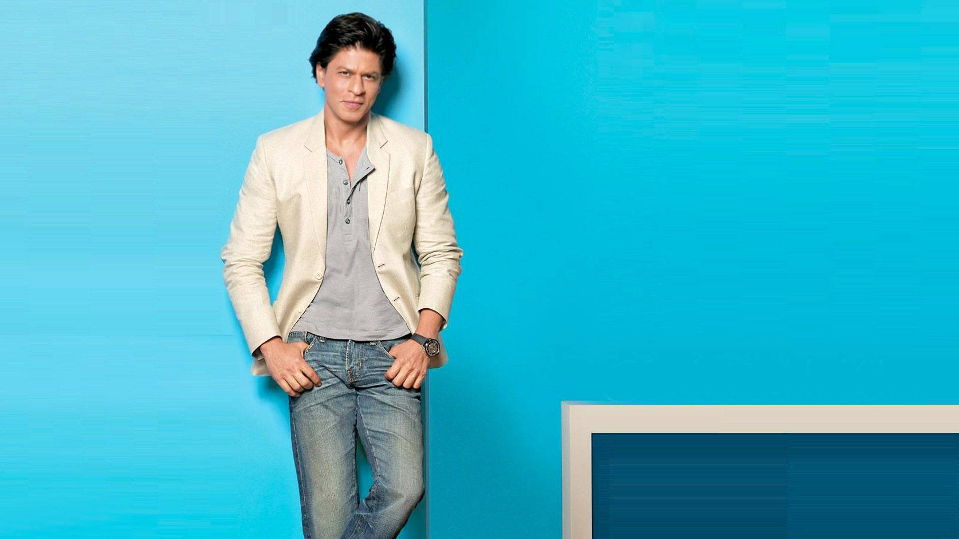 Shah Rukh Khan, beige blazer, jeans, Full HD Desktop Wallpaper
