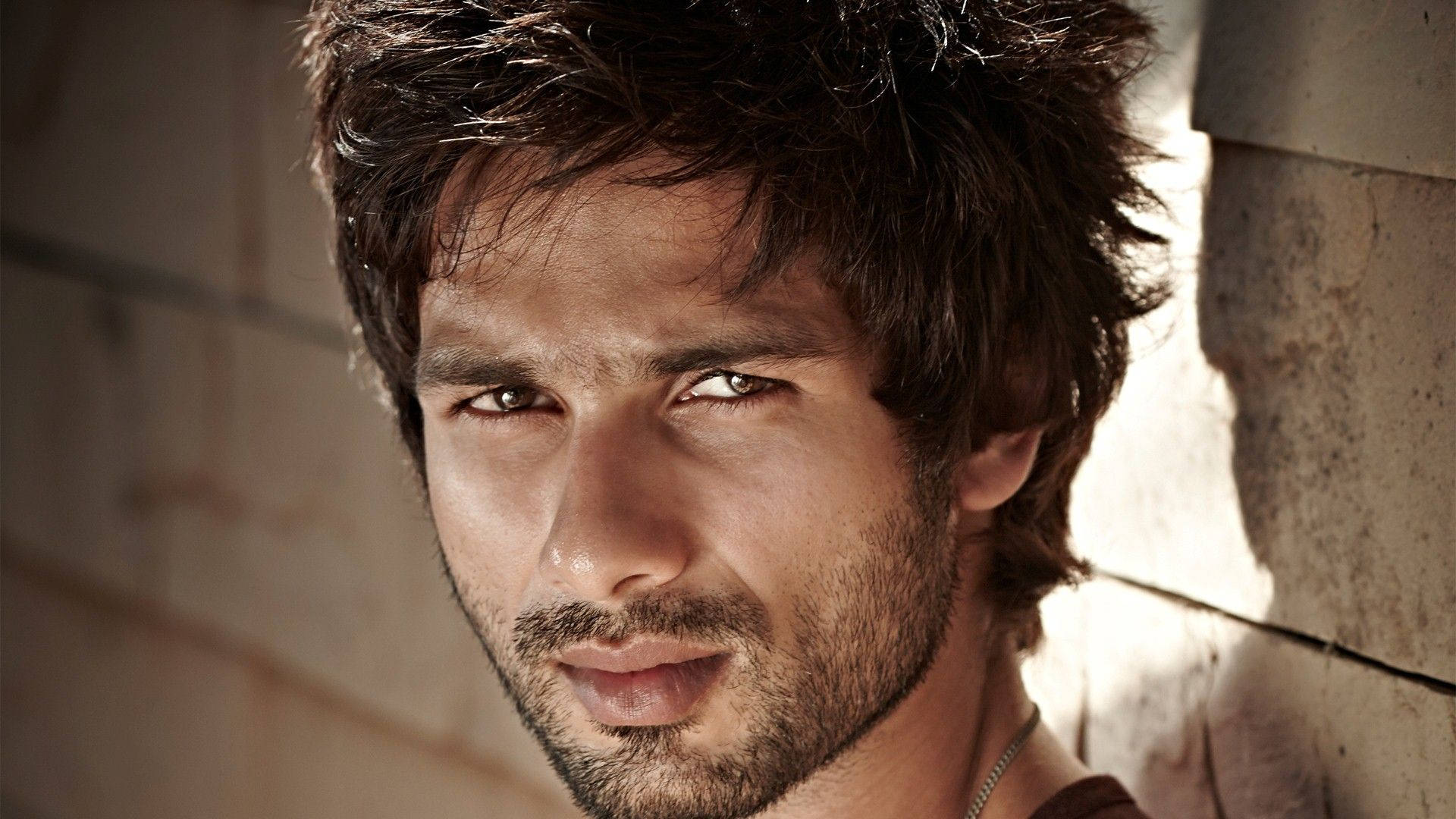 Shahid Kapoor, dark tousled hair, stubble, Full HD Desktop Wallpaper
