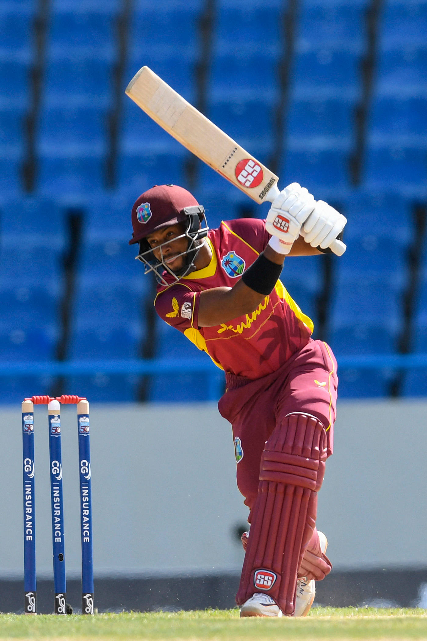 Shai Hope, cricket batsman, maroon uniform, Full HD Phone Wallpaper