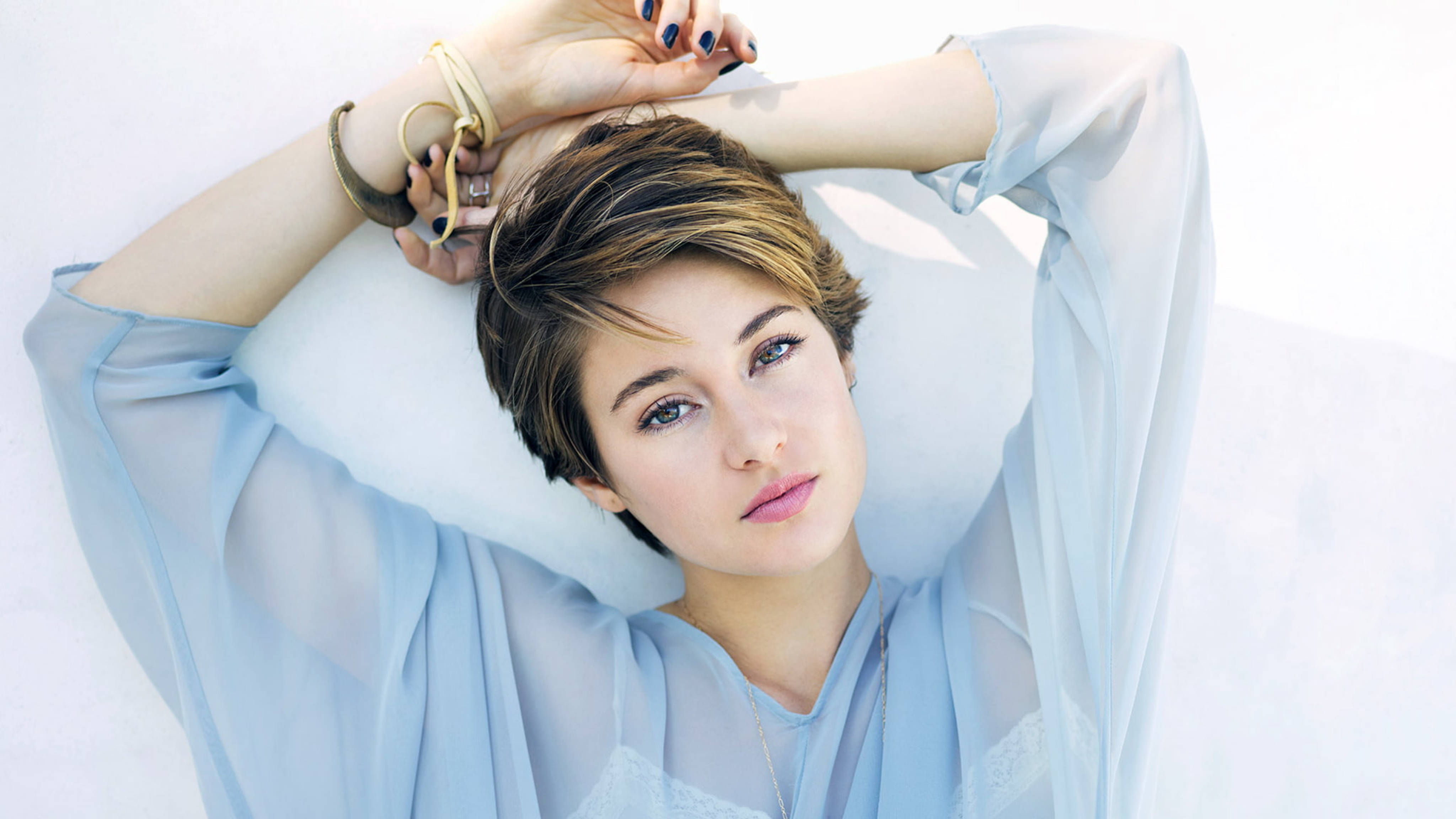 Shailene Woodley, short pixie hair, blonde hair, 4K Desktop Wallpaper