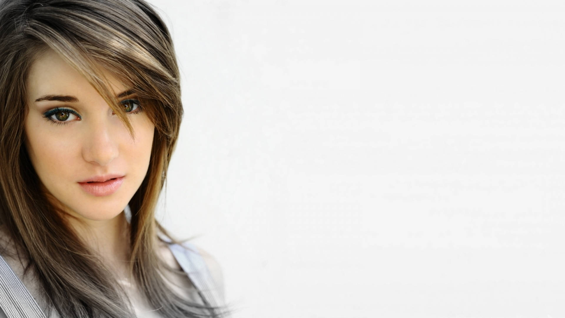 Shailene Woodley, brown hair, green eyes, Full HD Desktop Wallpaper