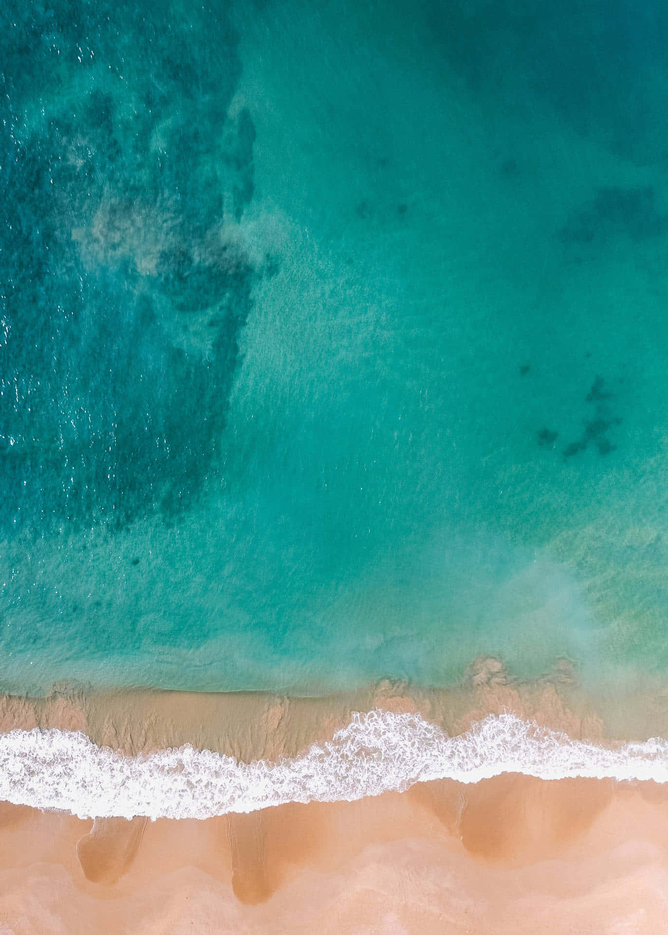 Shallow, beach, top view, Full HD Phone Wallpaper