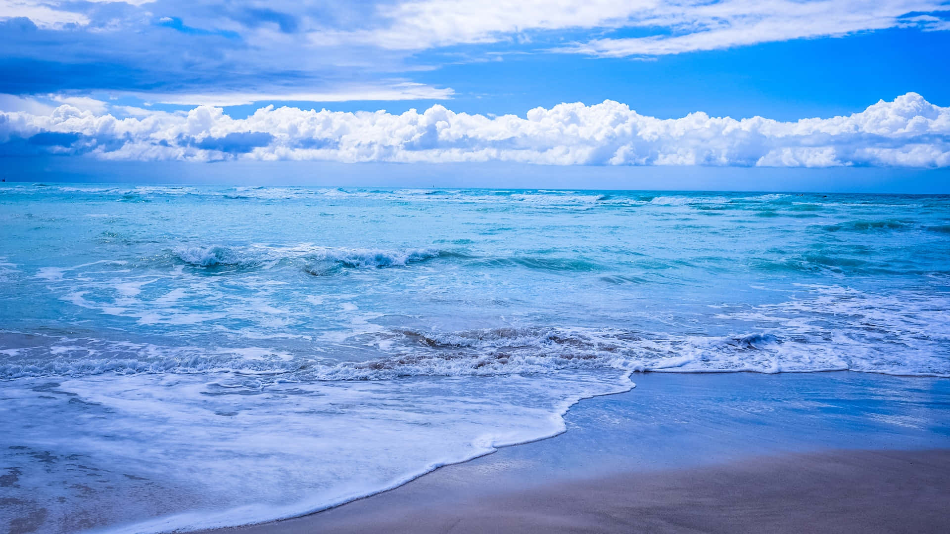 Shallow, beach waves, turquoise waves, Full HD Desktop Wallpaper