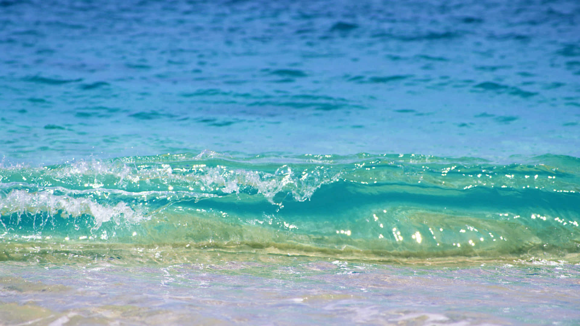Shallow, beach wave, turquoise wave, Full HD Desktop Wallpaper