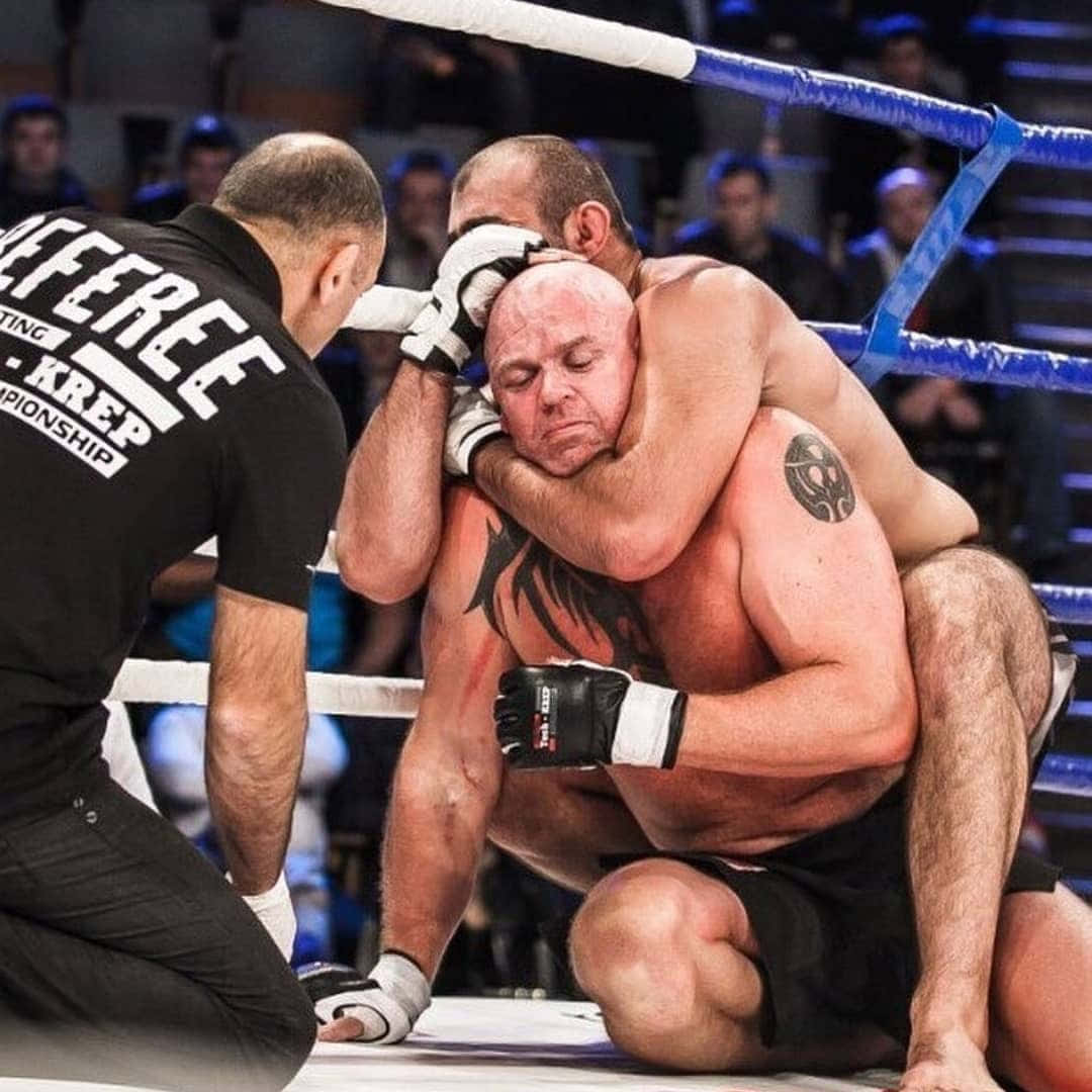Shamil Abdurakhimov, rear naked choke, boxing ring, SD Desktop Wallpaper