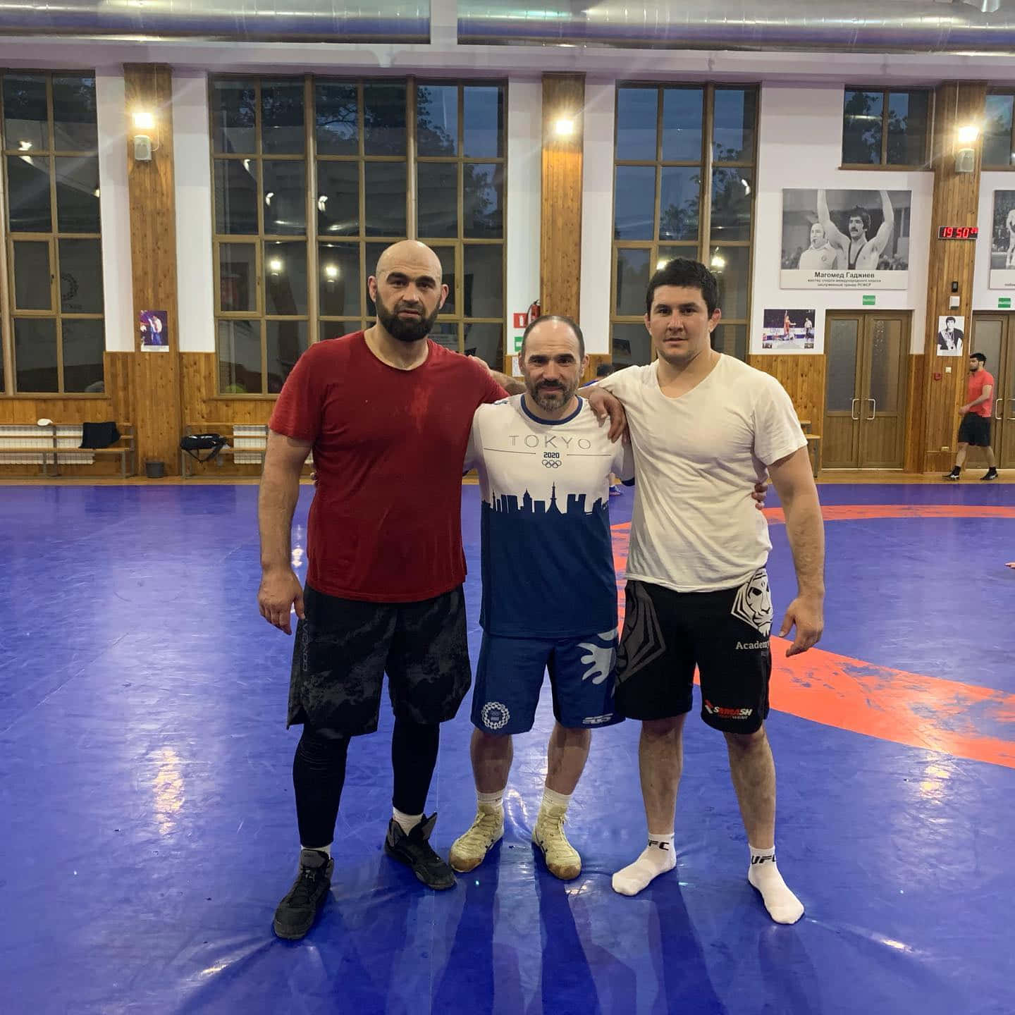 Shamil Abdurakhimov, blue wrestling mat, gym, HD Desktop Wallpaper
