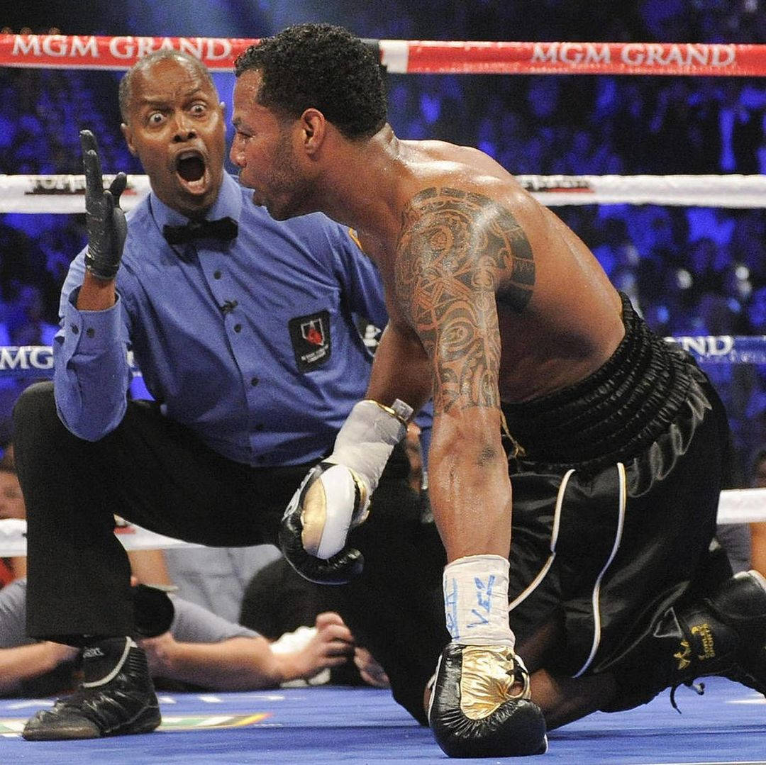 Shane Mosley, referee, blue ring mat, SD Desktop Wallpaper