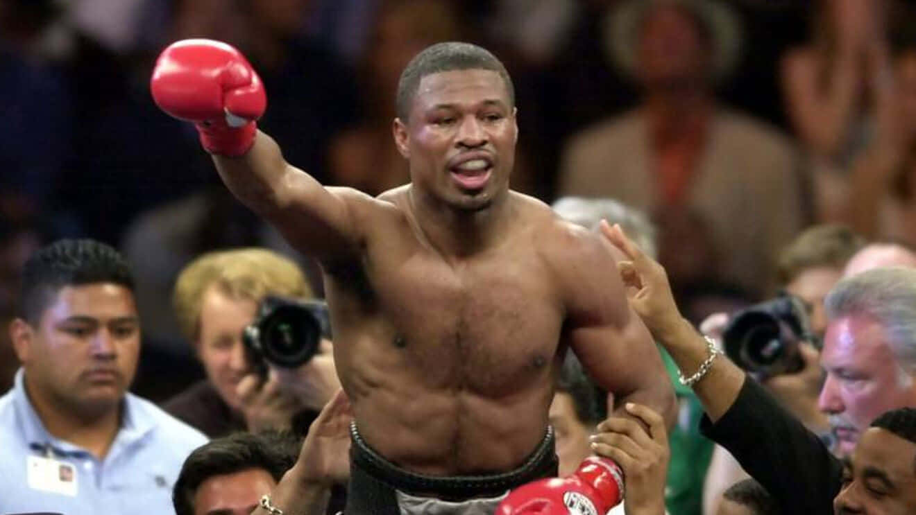 Shane Mosley, red gloves, fist in victory, HD Desktop Wallpaper