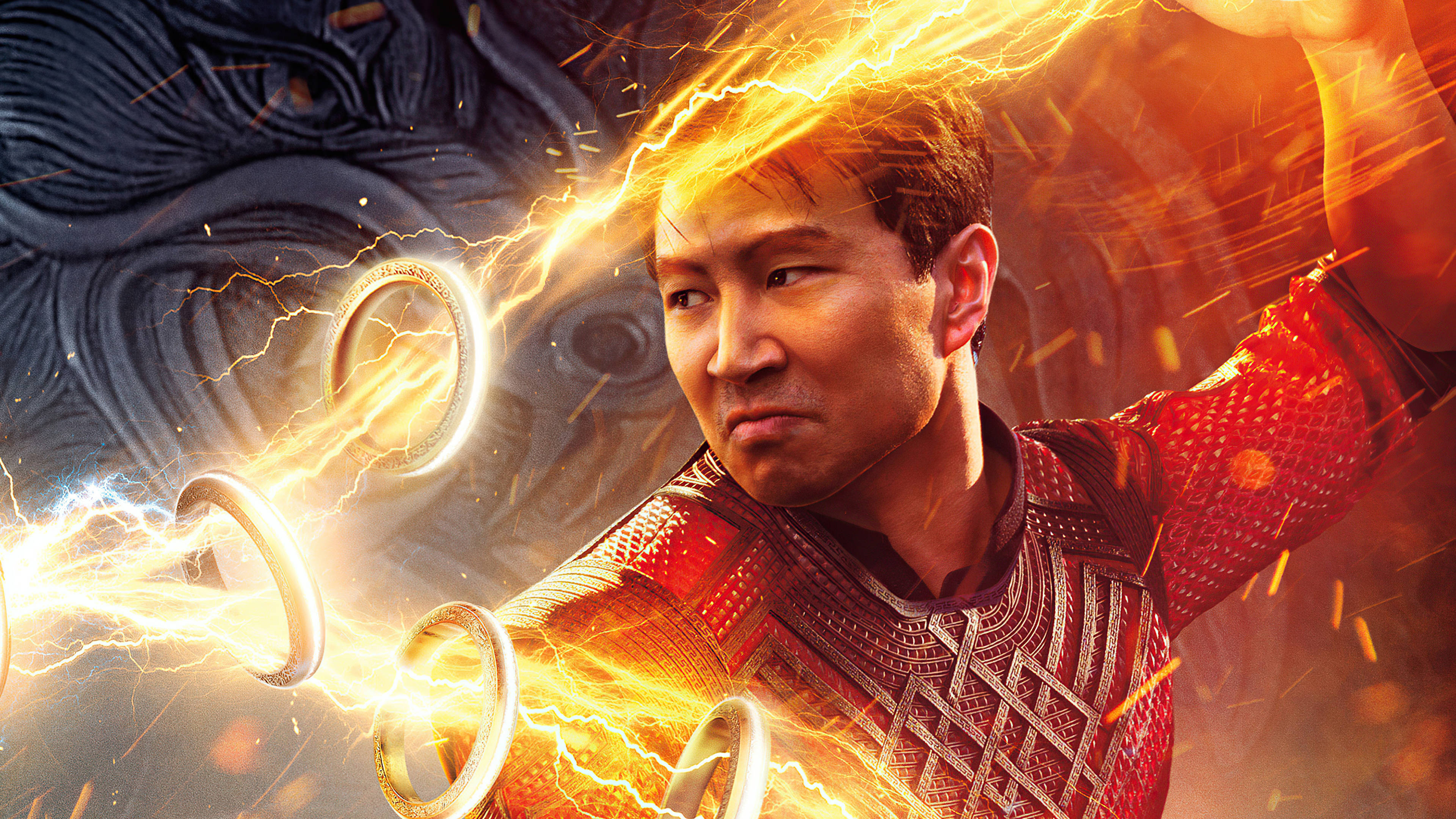 Shang Chi And The Legend Of The Ten Rings, cosmic energy, red suit, 4K Desktop Wallpaper