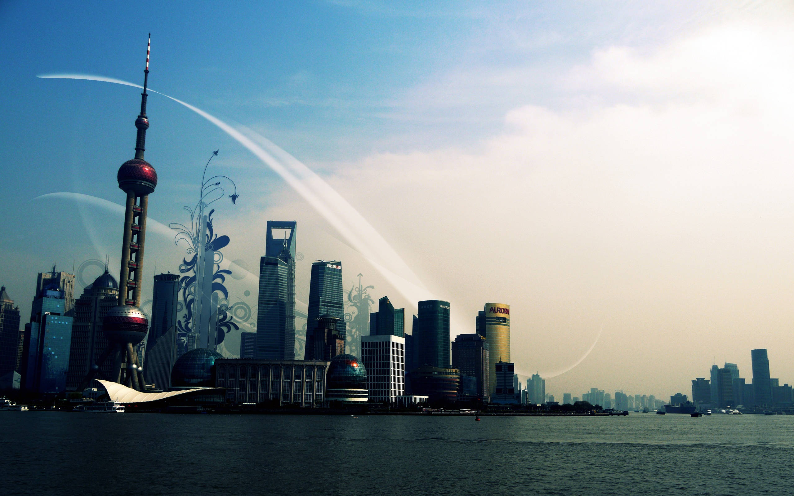 Shanghai, modern Shanghai skyline, iconic tower, 2K Desktop Wallpaper