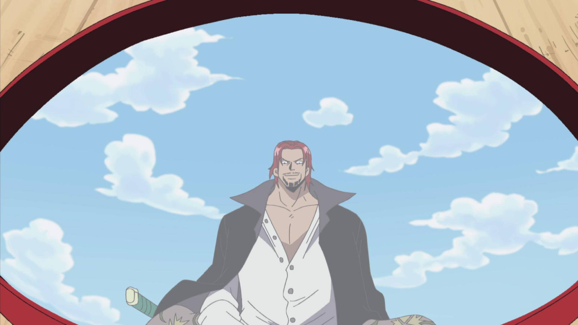 Shanks, red-haired anime man, black coat, Full HD Desktop Wallpaper
