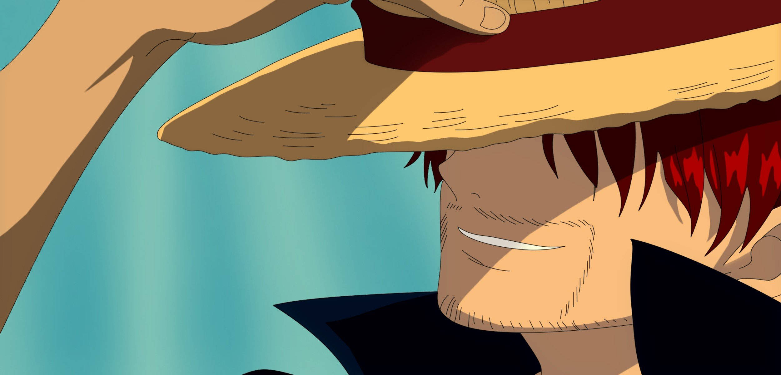 Shanks, red-haired anime character, straw hat, Full HD Desktop Wallpaper