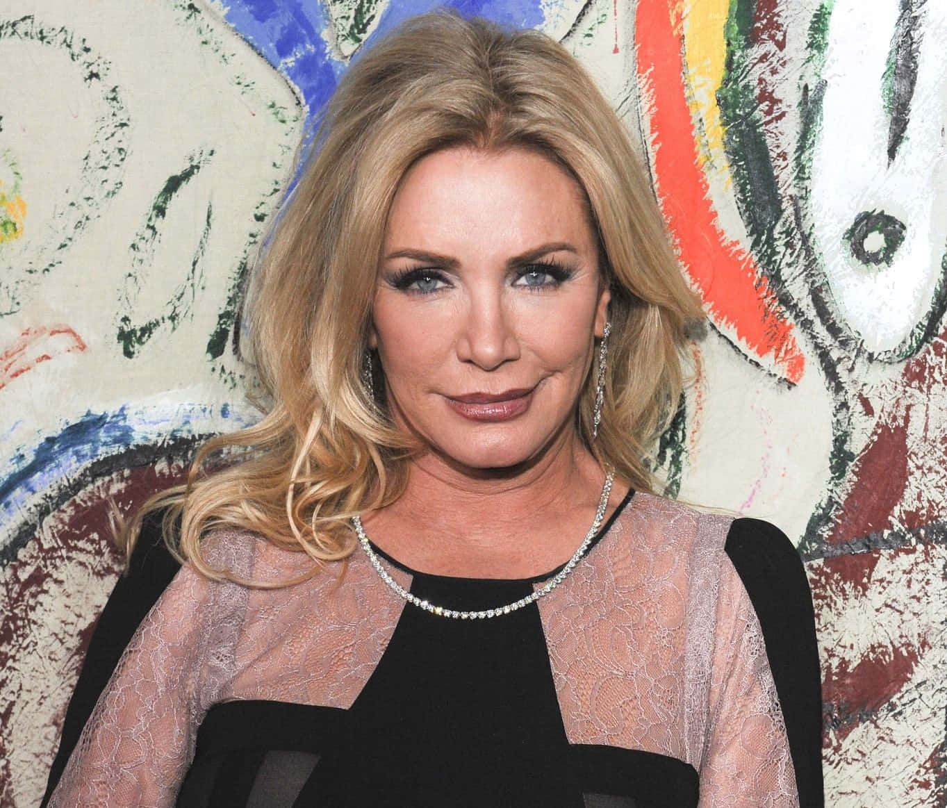 Shannon Tweed, blonde woman, blue eyes, HD Desktop Wallpaper