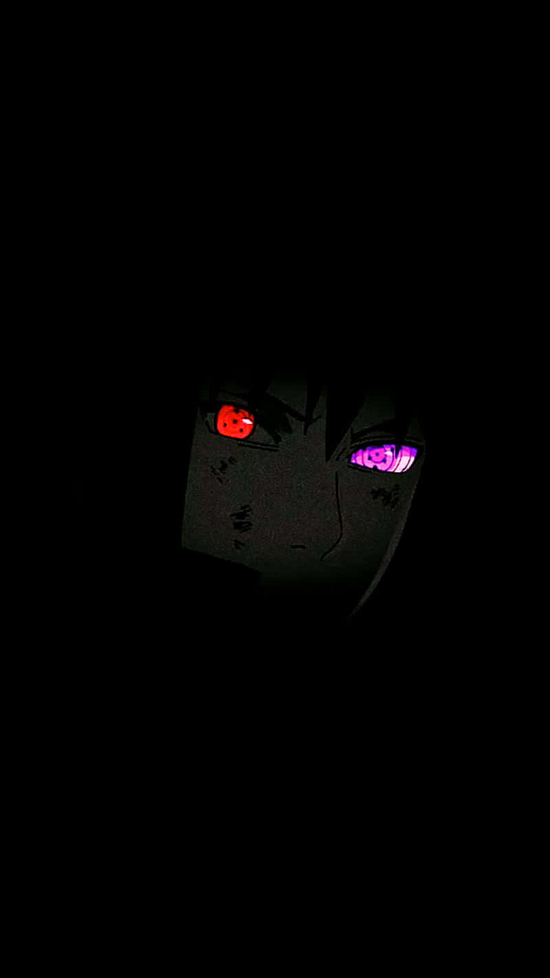 Sharingan Eyes, glowing red eye, glowing purple eye, HD Phone Wallpaper