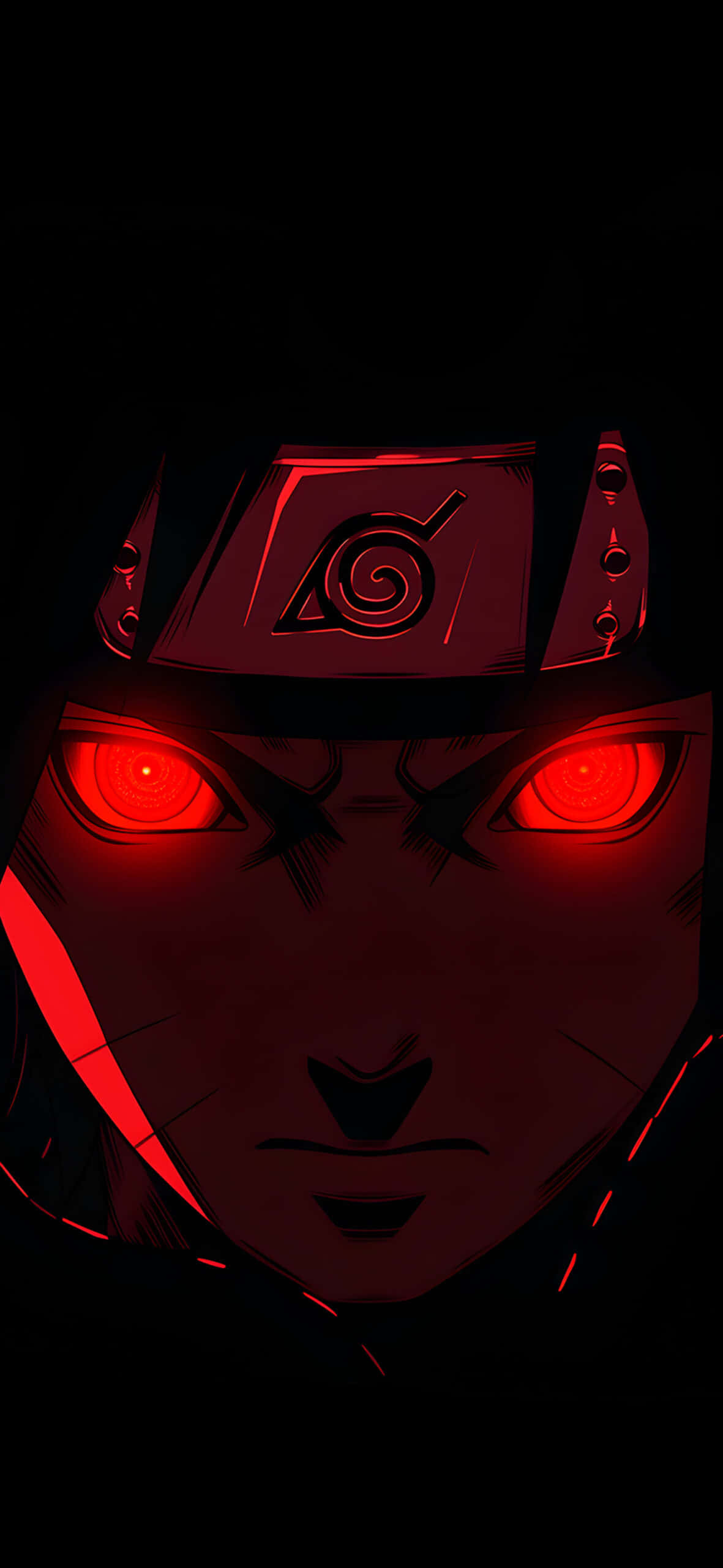 red eyes, masked ninja, headband, 2K Phone Wallpaper