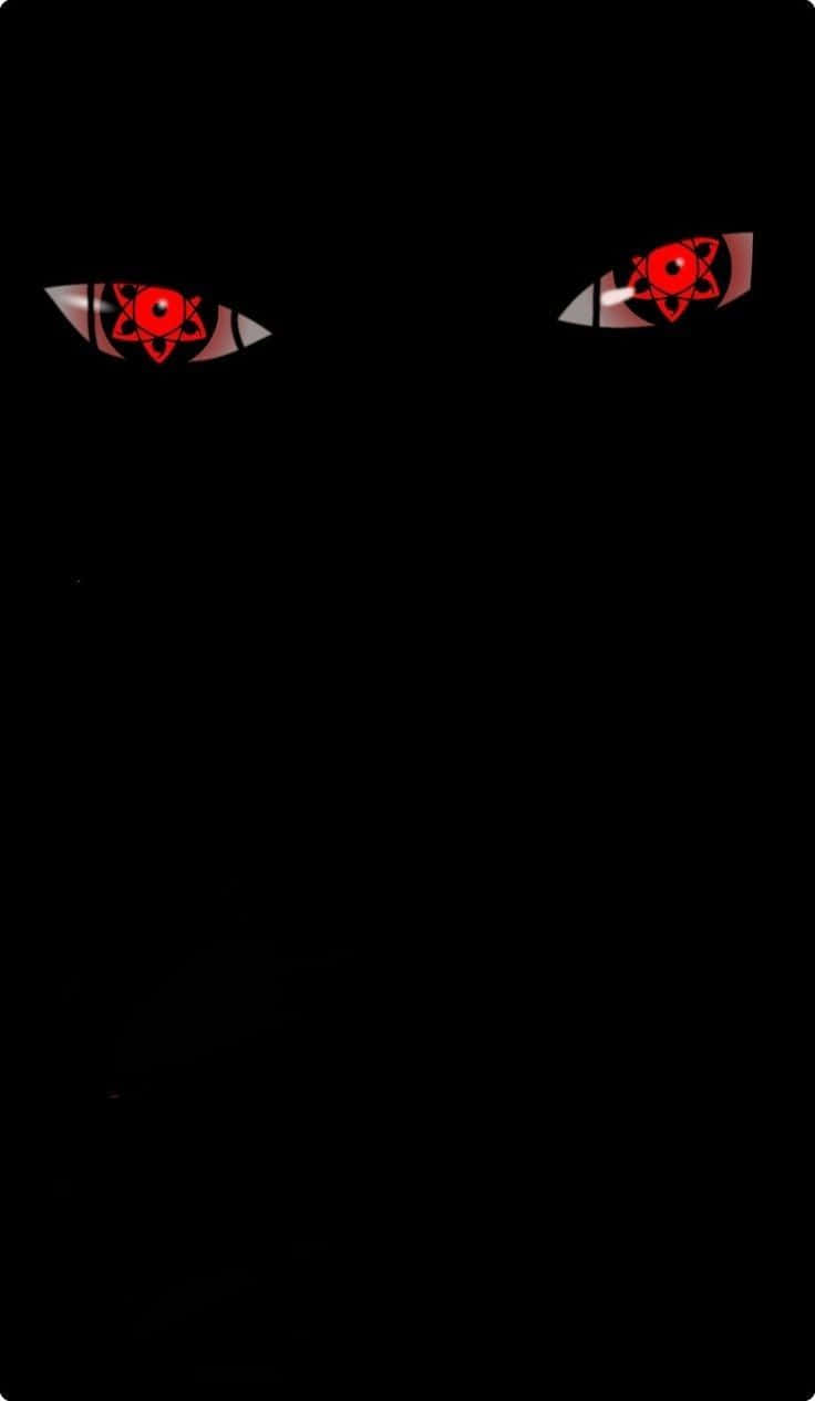 Sharingan Eyes, glowing red, intricate tomoe patterns, SD Phone Wallpaper