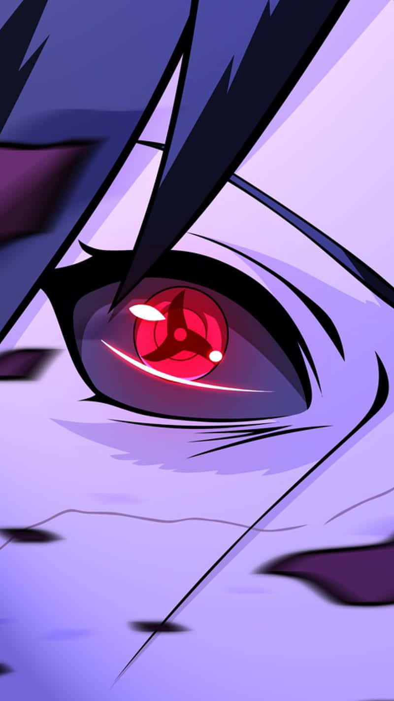 Sharingan Eye, glowing red, black tomoe pattern, HD Phone Wallpaper