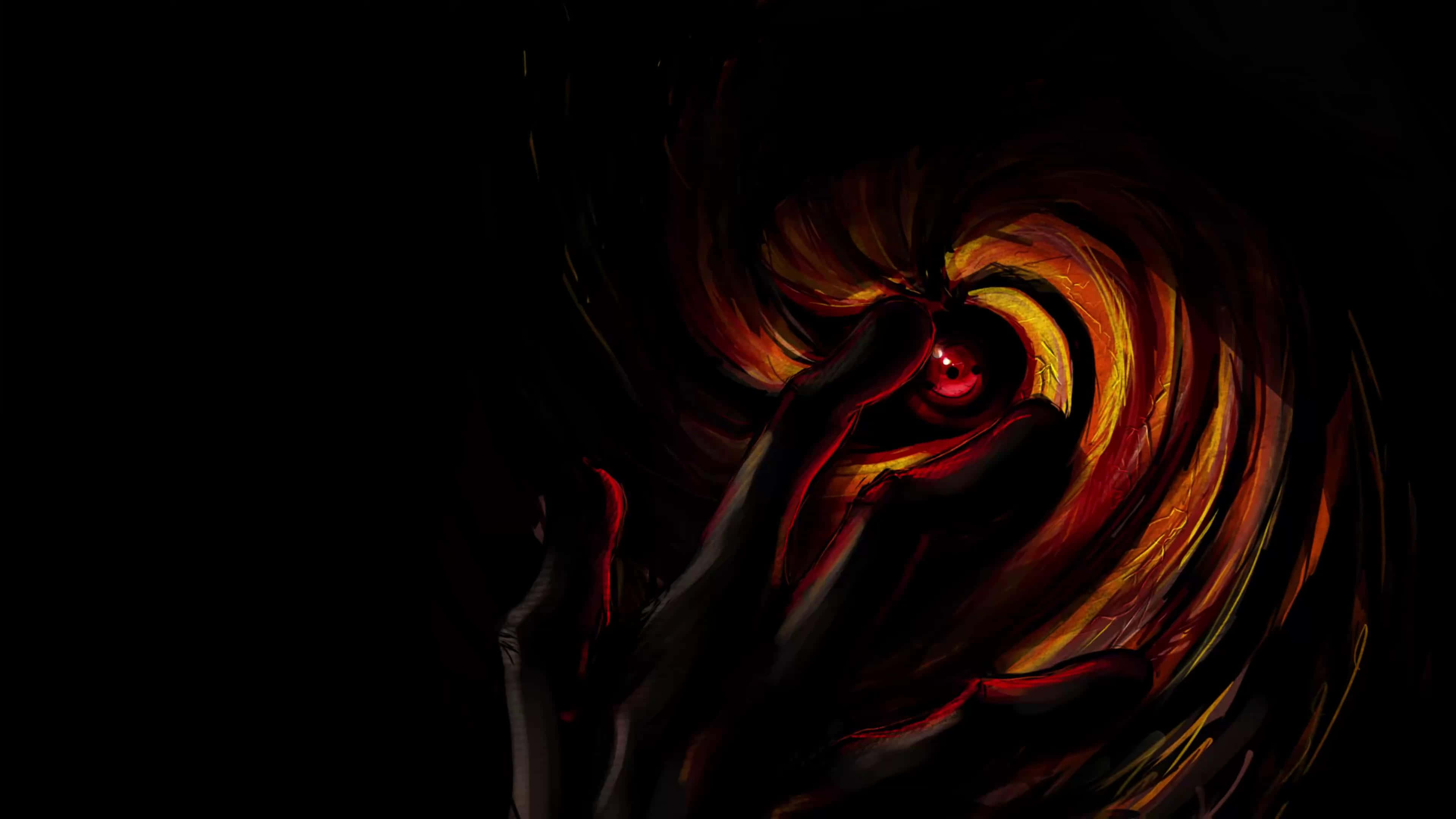 Sharingan Eye, fiery reds, oranges, 4K Desktop Wallpaper