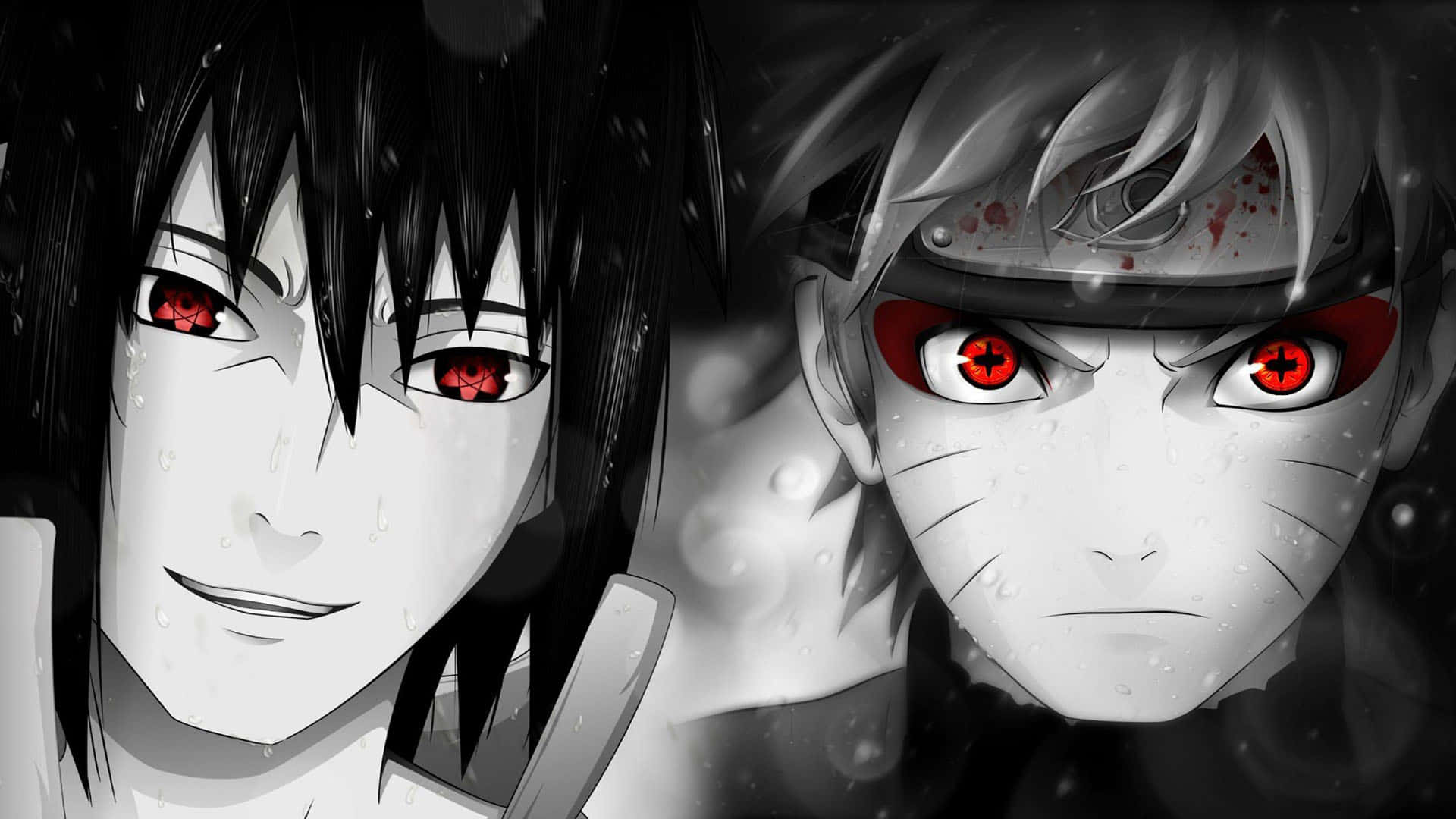 Sharingan Eyes, anime characters, glowing red eyes, Full HD Desktop Wallpaper