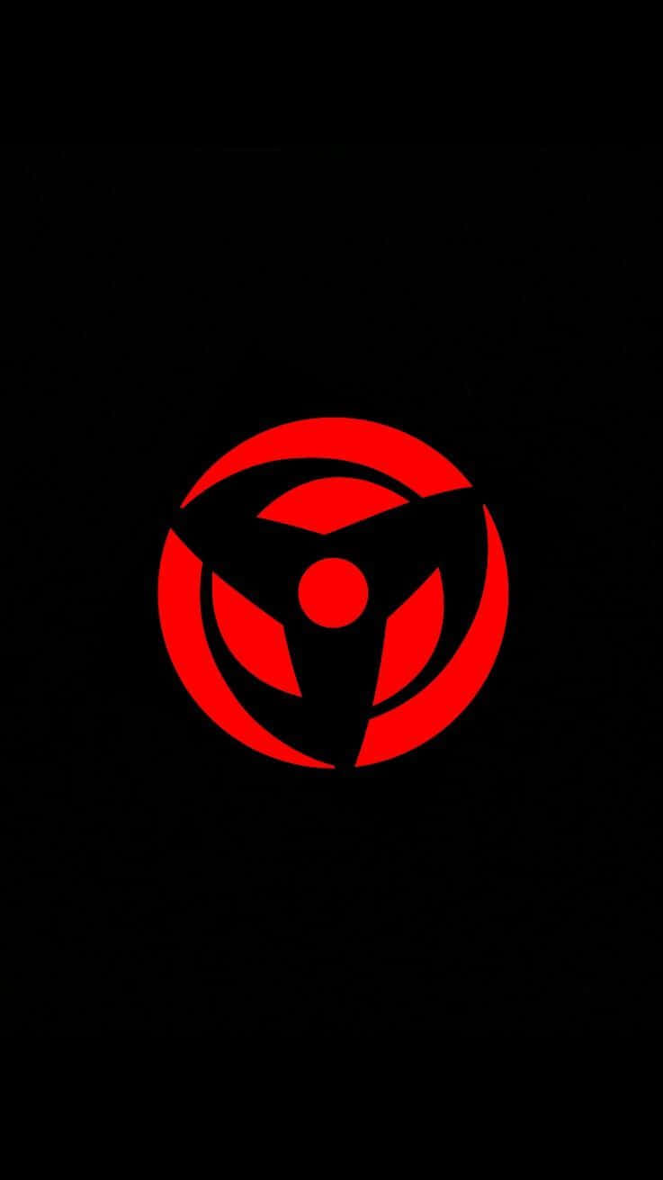 Red Sharingan, black background, glowing red, HD Phone Wallpaper
