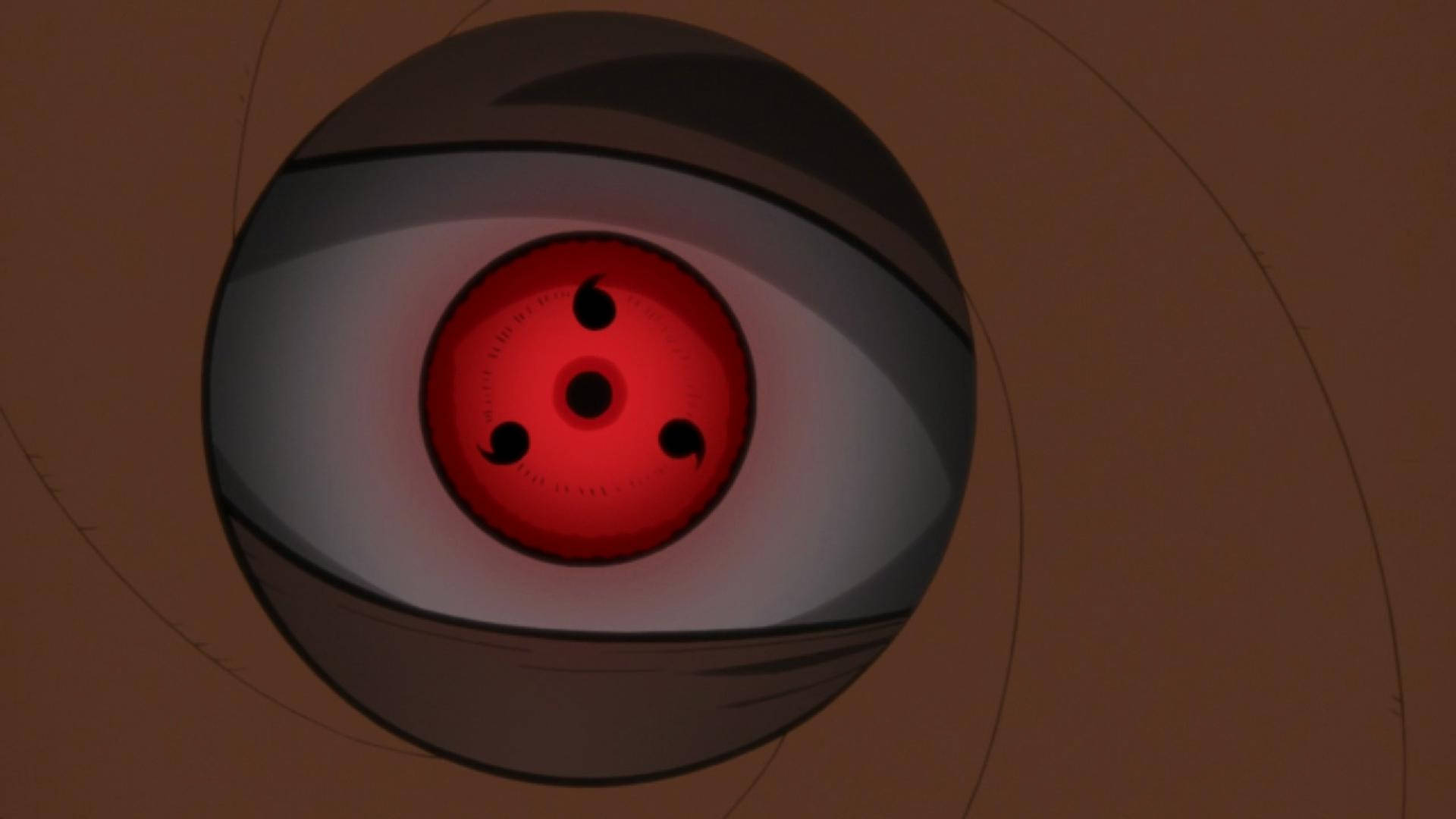 Sharingan Live, triple tomoe, glowing red anime eye, Full HD Desktop Wallpaper