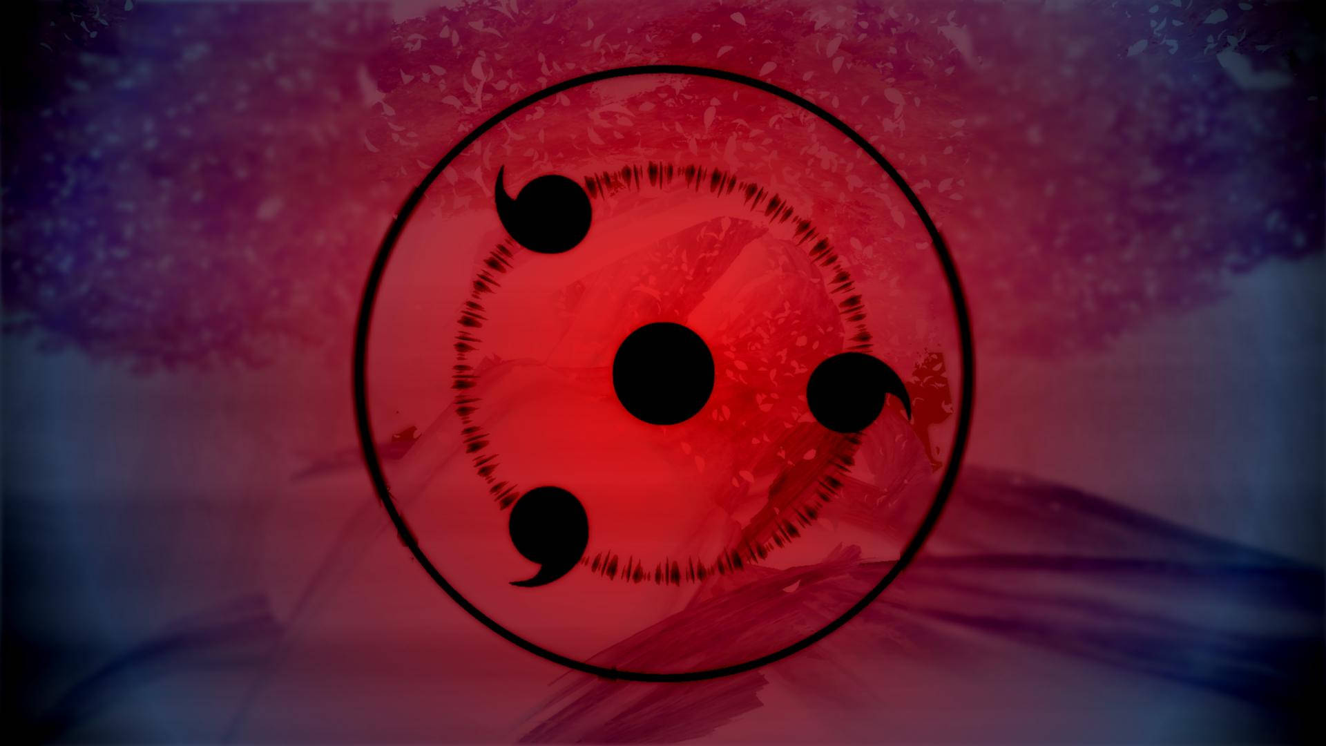 Sharingan Live, triple tomoe, red aesthetic, Full HD Desktop Wallpaper