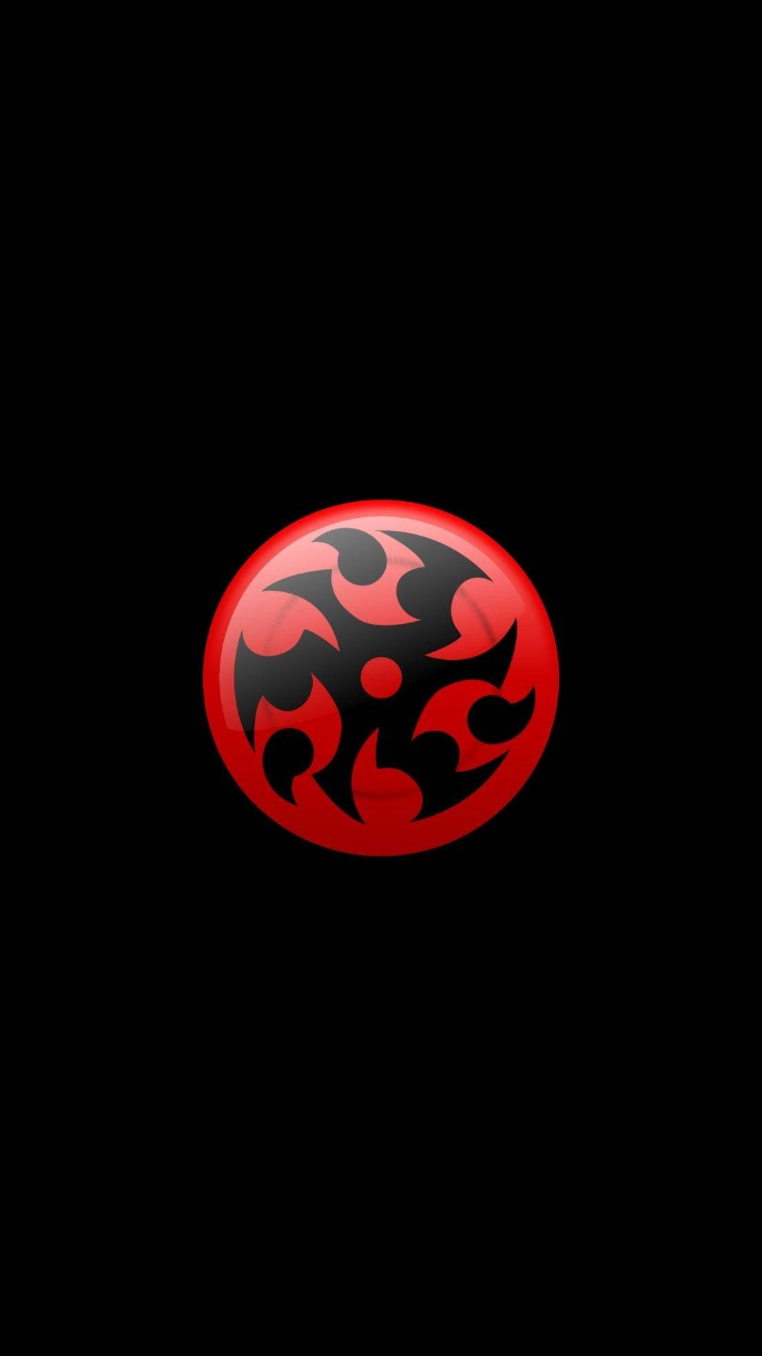 Sharingan, glossy red, black tomoe patterns, Full HD Phone Wallpaper