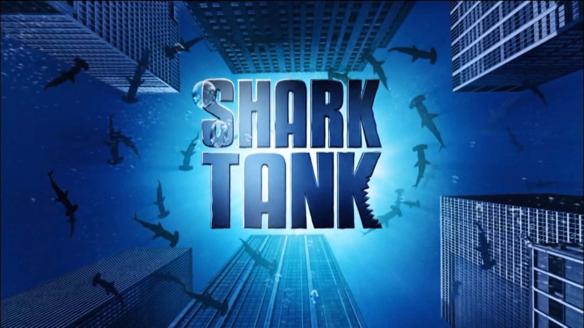 Shark Tank, blue, underwater cityscape, Full HD Desktop Wallpaper
